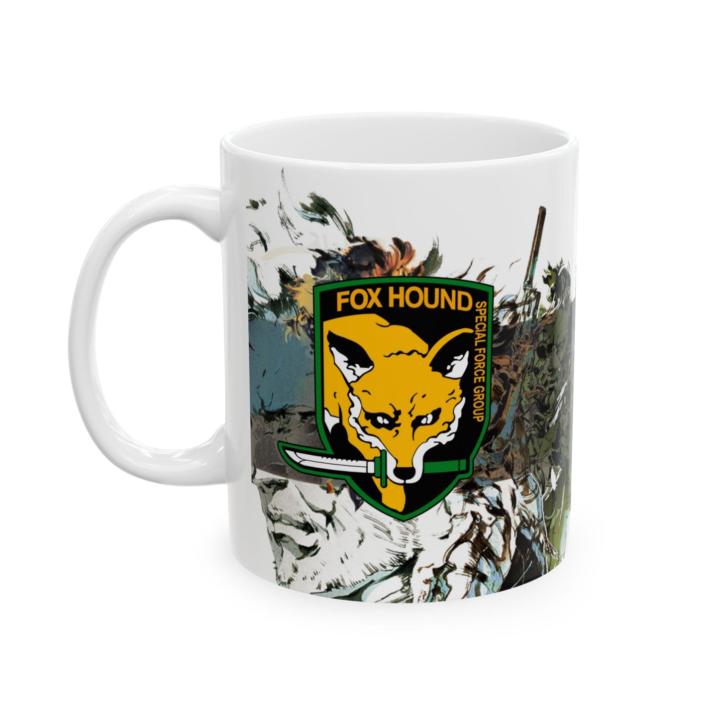 Metal Gear Fox Hound Mug – 11oz & 15oz Ceramic Coffee Cup – Tactical Espionage Action Gamer Gift
