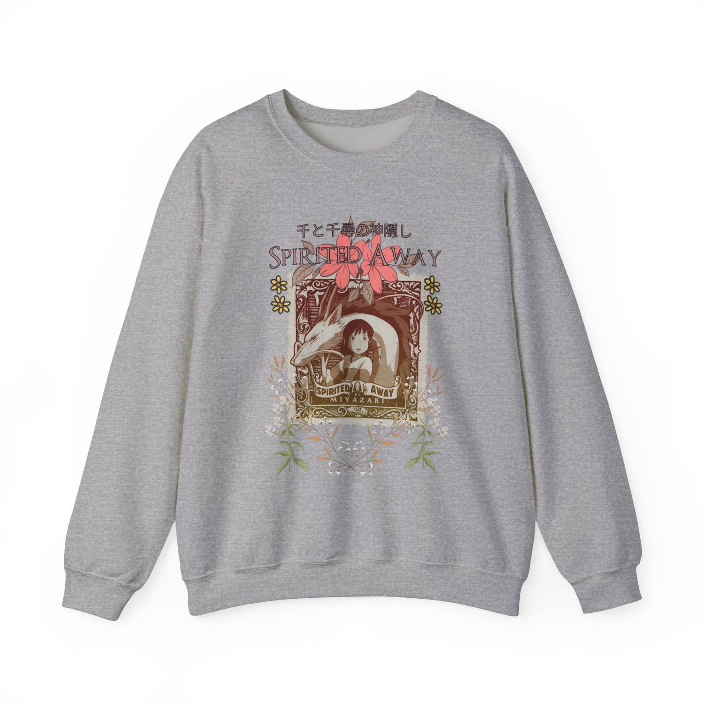 Spirited Away Philately Sweatshirt – 100% Cotton Stamp-Inspired Anime Pullover for Studio Ghibli Fans