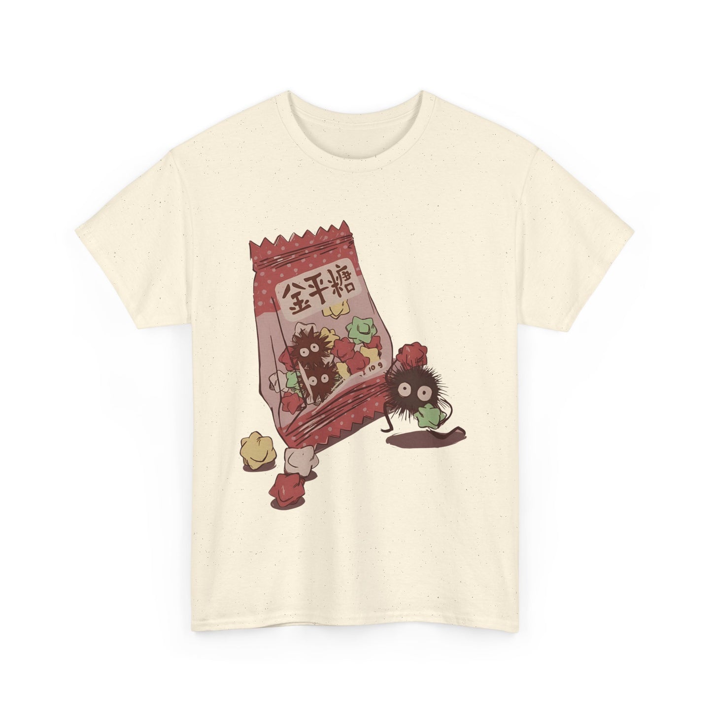 Soot Sprites Candy T-Shirt – 100% Cotton Cute Studio Ghibli Anime Tee
