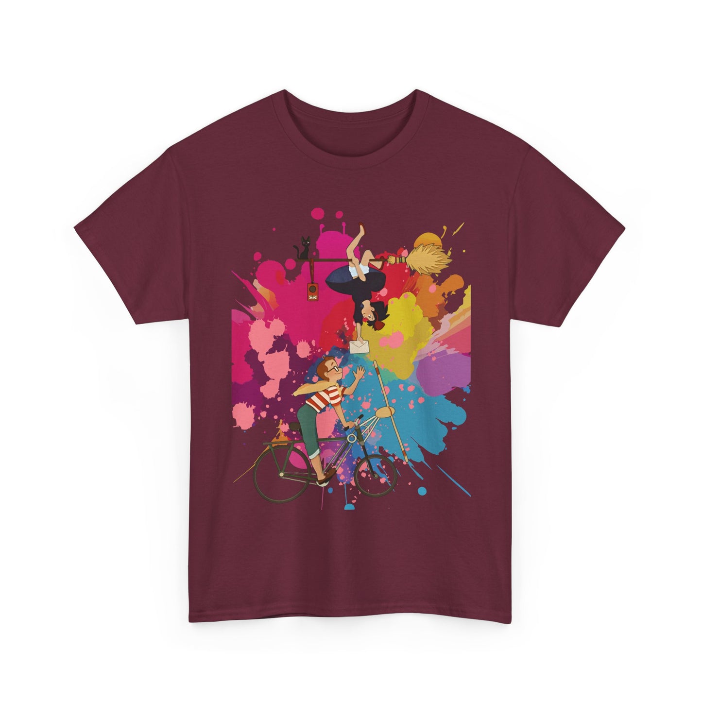 Kiki's Delivery Service Art T-Shirt 100% Cotton Studio Ghibli Tee
