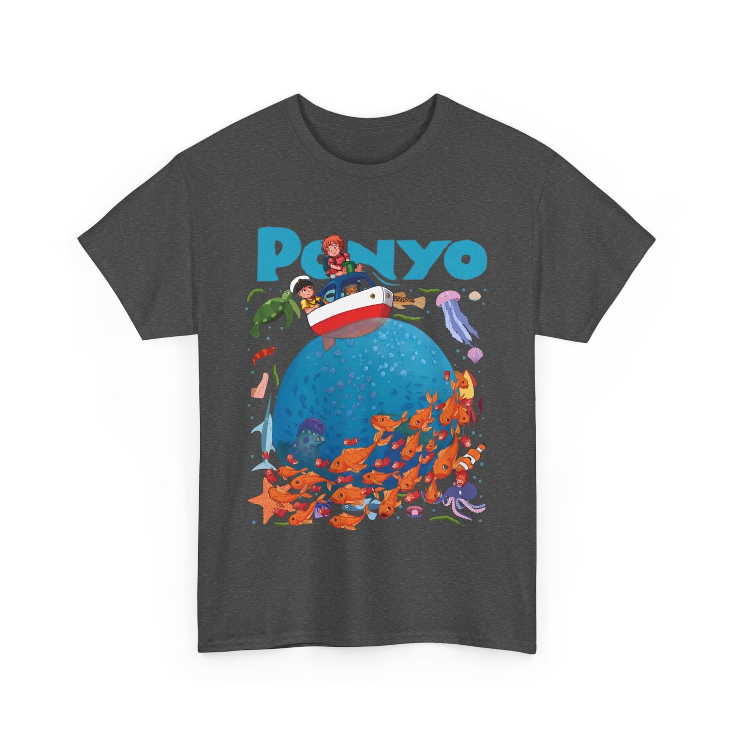 Ponyo and Sosuke Boat Adventure T-Shirt – 100% Cotton Studio Ghibli Inspired Tee