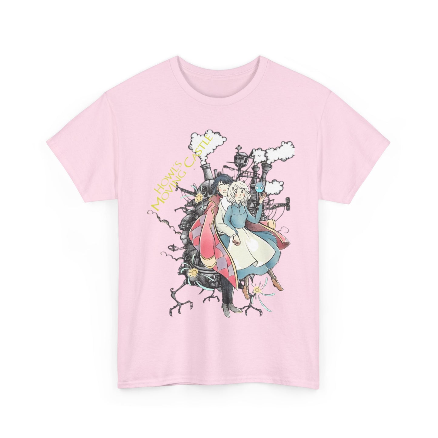 Howl Sophie Calcifer T-Shirt 100% Cotton Studio Ghibli Anime Tee