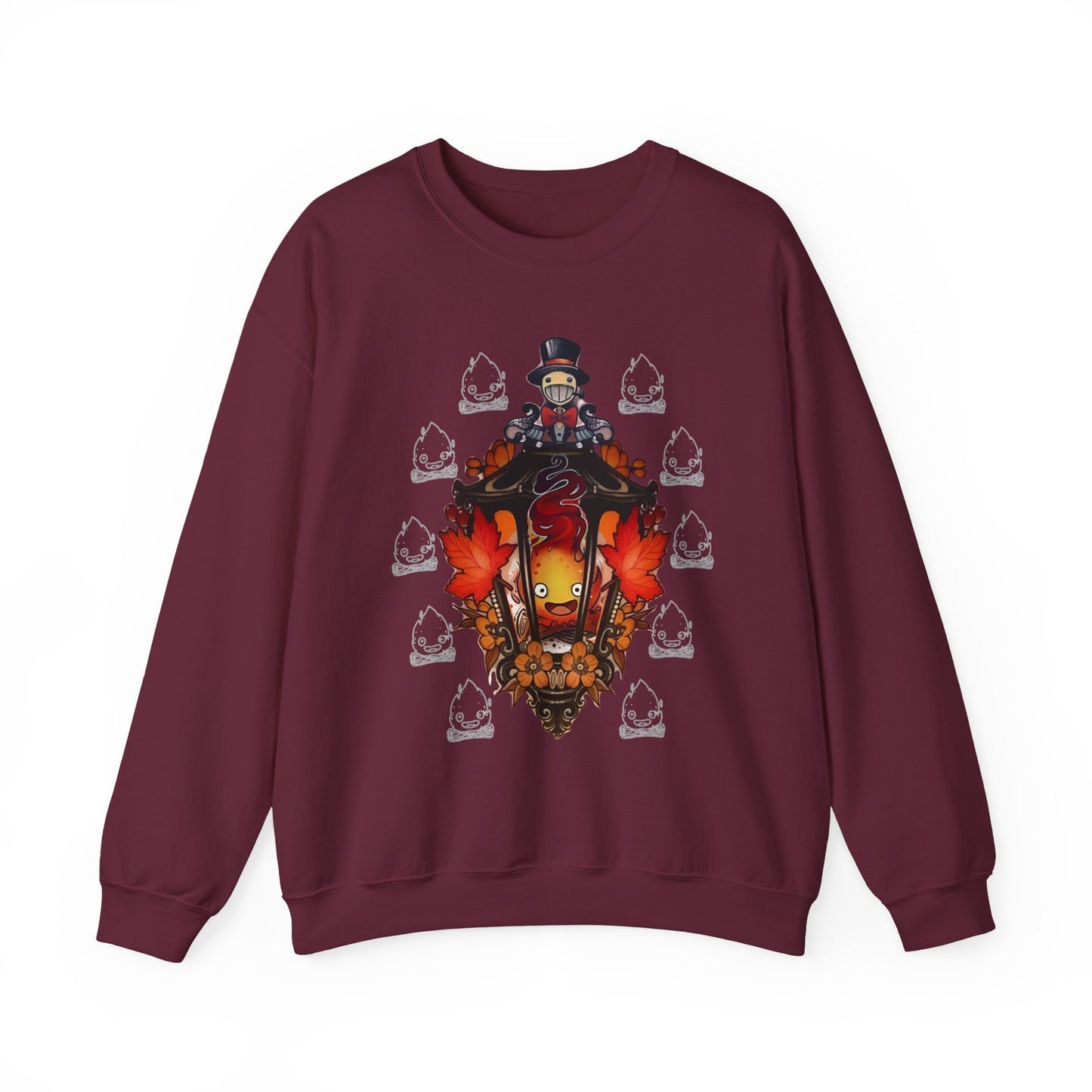 Calcifer Sweatshirt – 100% Cotton Howl's Moving Castle Studio Ghibli Cozy Pullover
