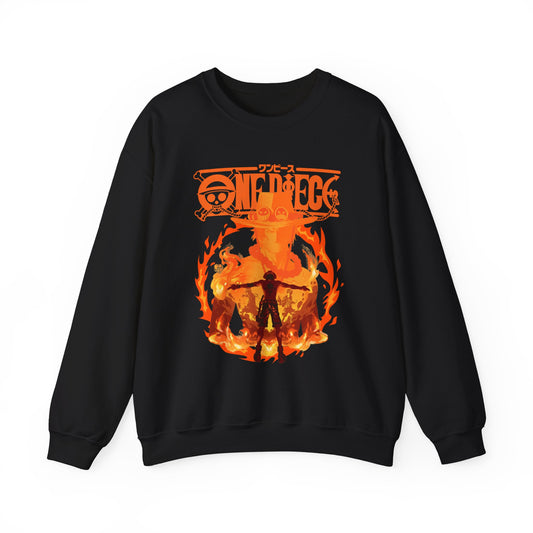 Portgas D. Ace Sweatshirt 100% Cotton – One Piece Anime Hoodie for Fans