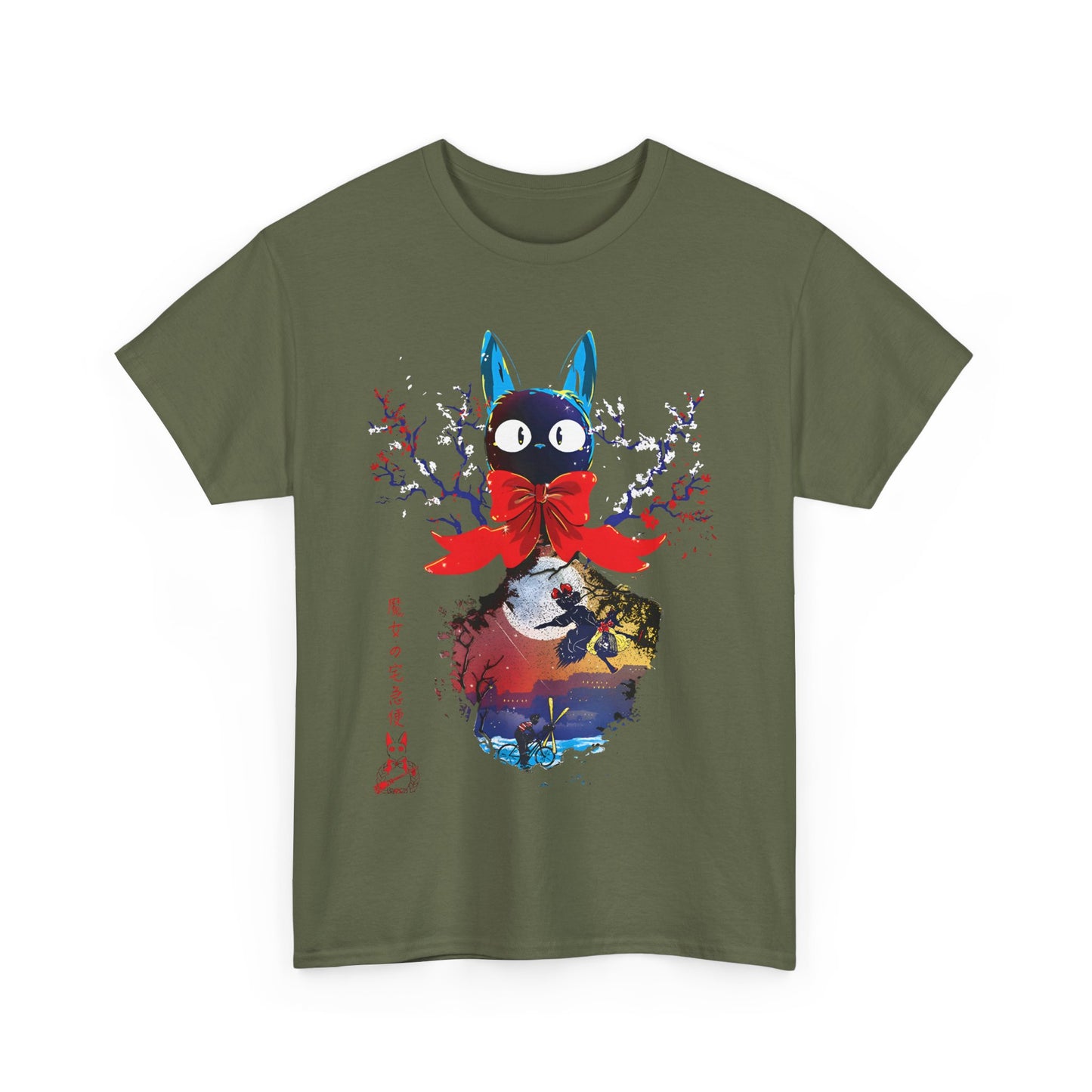 Kiki's Delivery Jiji Cat T-Shirt | 100% Cotton Studio Ghibli Tee