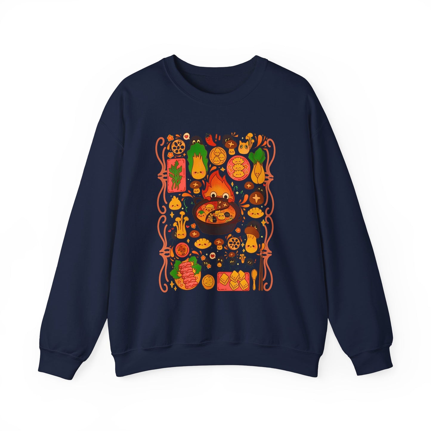 Calcifer Breakfast Sweatshirt – 100% Cotton Studio Ghibli Pullover from Howl’s Moving Castle