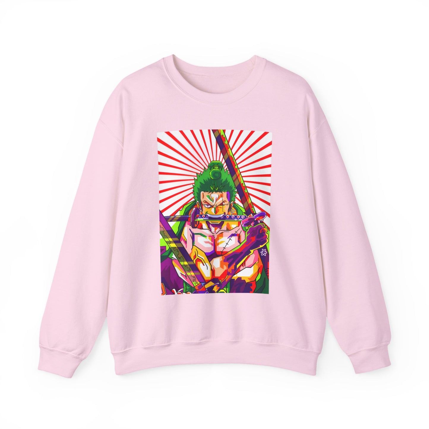 One Piece Zoro Style Sweatshirt – 100% Cotton Anime Pullover for Swordsman Fans