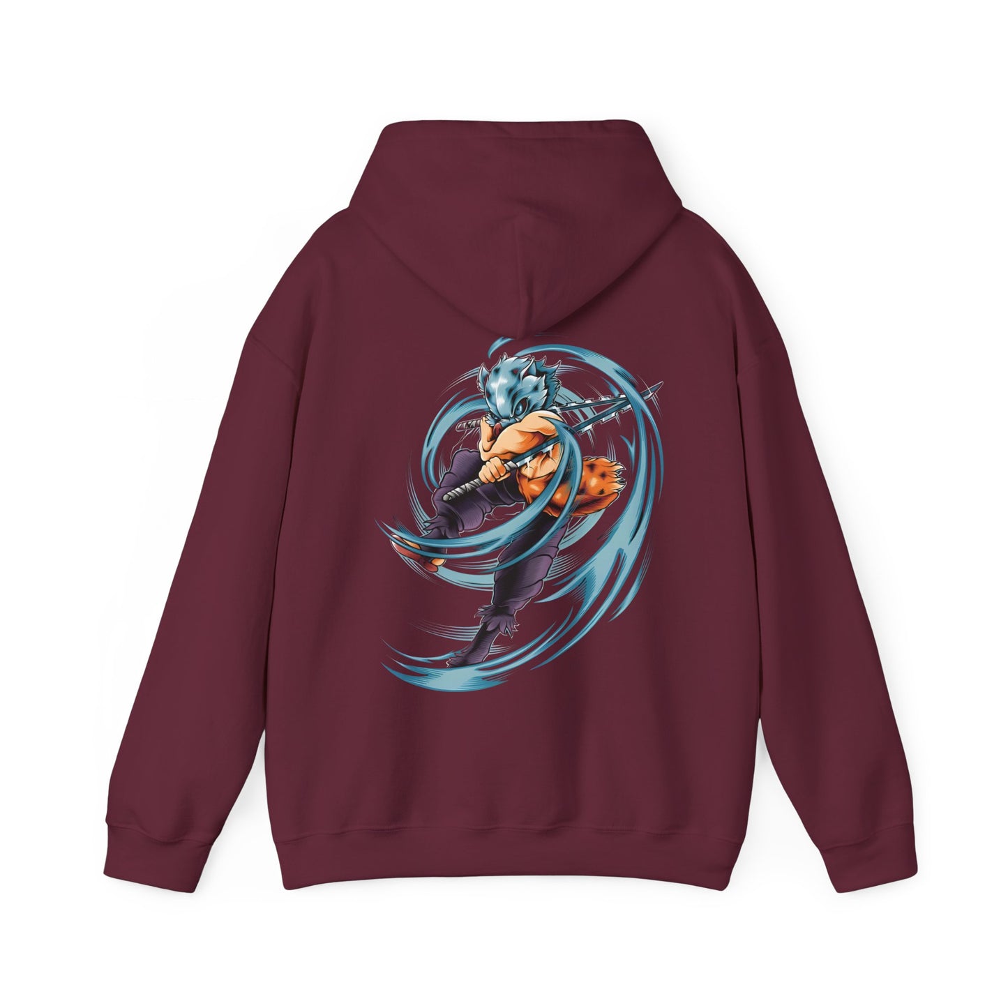 Inosuke Hashibira Back Print Hoodie – 100% Cotton Demon Slayer Anime Hoodie