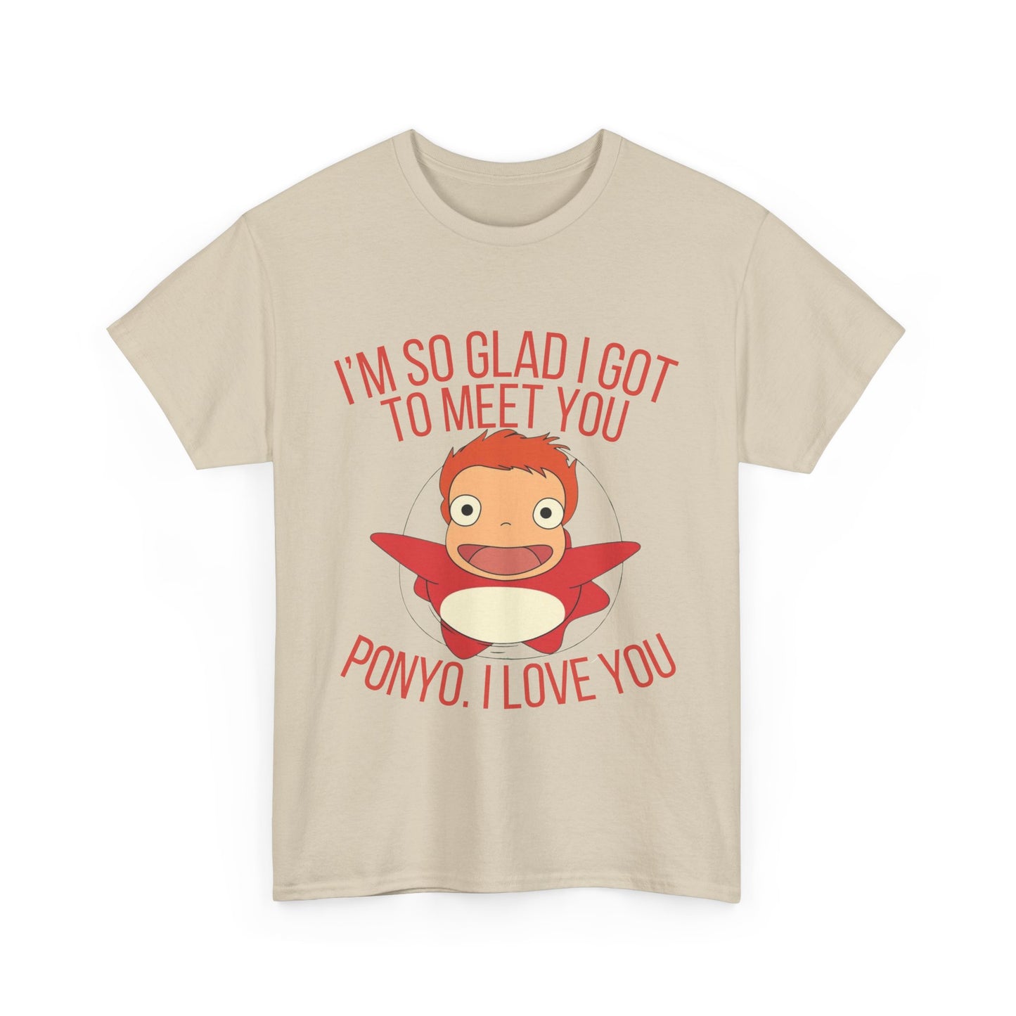 Ponyo Studio Ghibli Art T-Shirt 100% Cotton Anime Tee