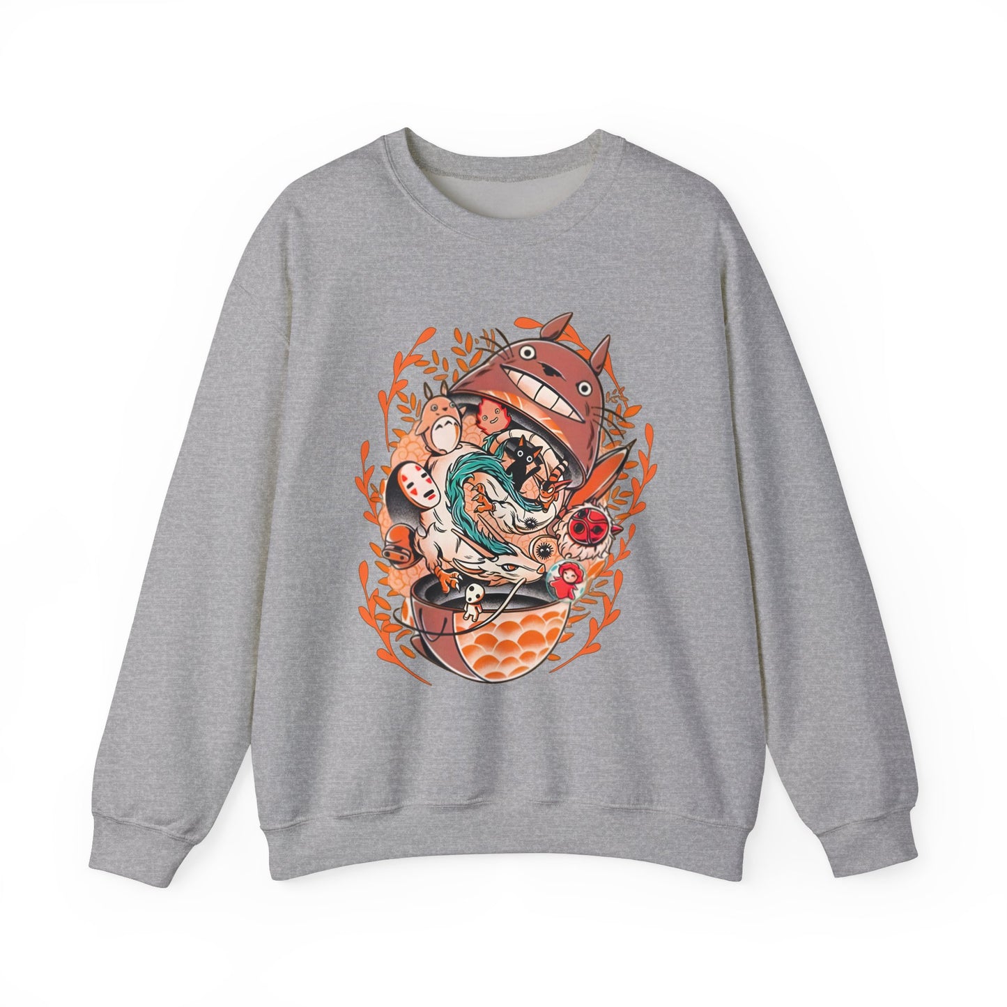 Totoro Matryoshka Ghibli Sweatshirt – Cozy 100% Cotton Anime Pullover for Studio Ghibli Fans
