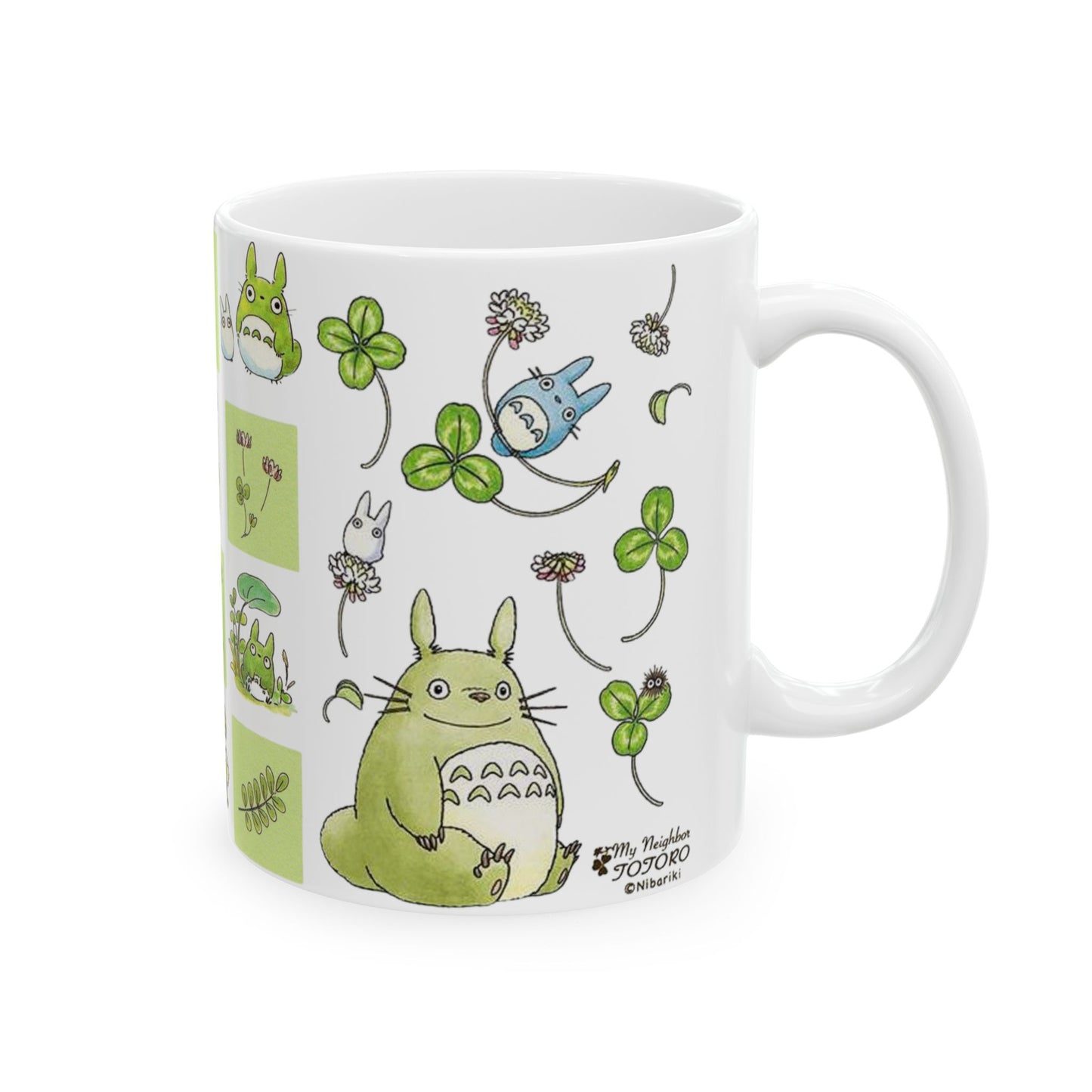 Totoro Green Mug – Studio Ghibli Ceramic Coffee Cup – 11oz & 15oz Gift for My Neighbor Totoro Fans