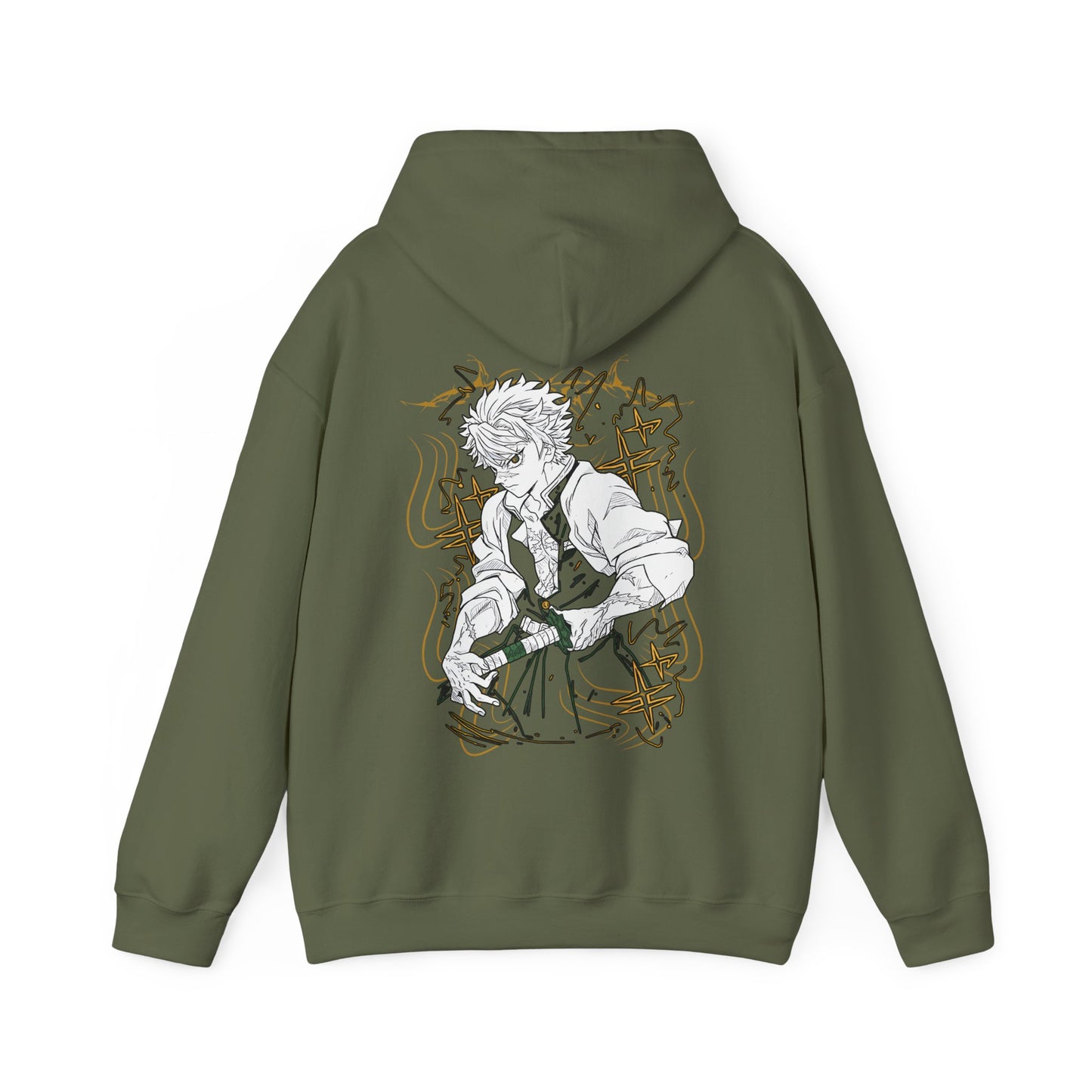 Sanemi Shinazugawa Back Print Hoodie – 100% Cotton Demon Slayer Streetwear for Anime Fans