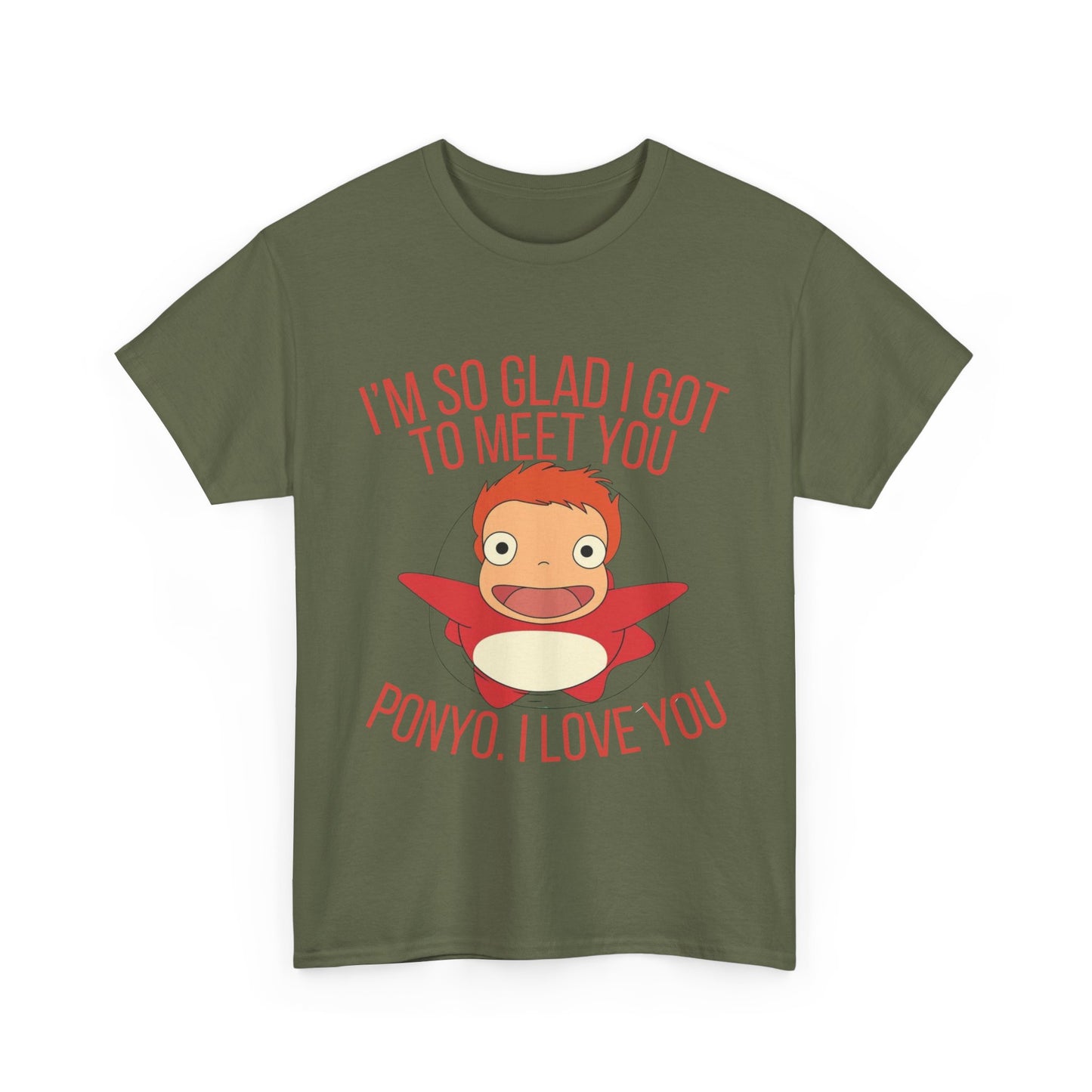 Ponyo Studio Ghibli Art T-Shirt 100% Cotton Anime Tee