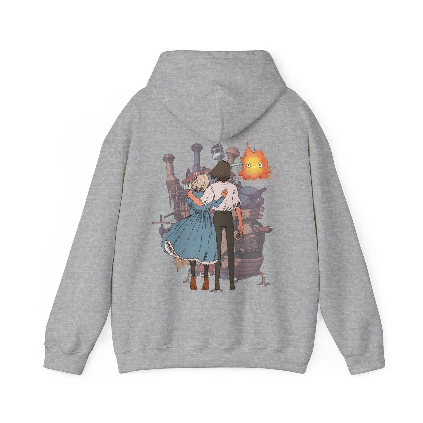 Howl's Moving Castle Love Back Print Hoodie – 100% Cotton Studio Ghibli Anime Sweatshirt