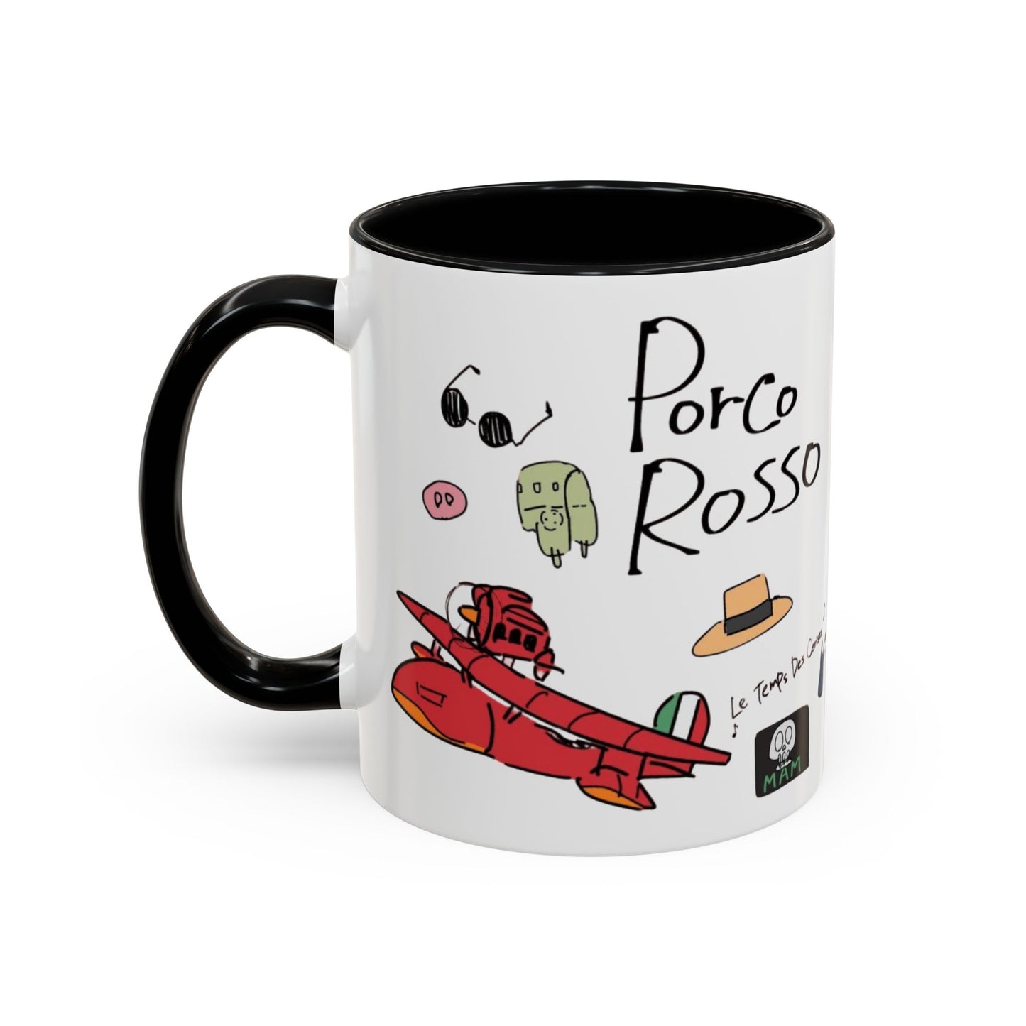 Porco Rosso Tribute Accent Mug – Studio Ghibli Anime Coffee Cup – 11oz & 15oz Ceramic Gift