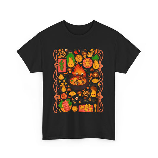 Calcifer Breakfast T-Shirt – 100% Cotton Studio Ghibli Shirt Inspired by Howl’s Moving Castle