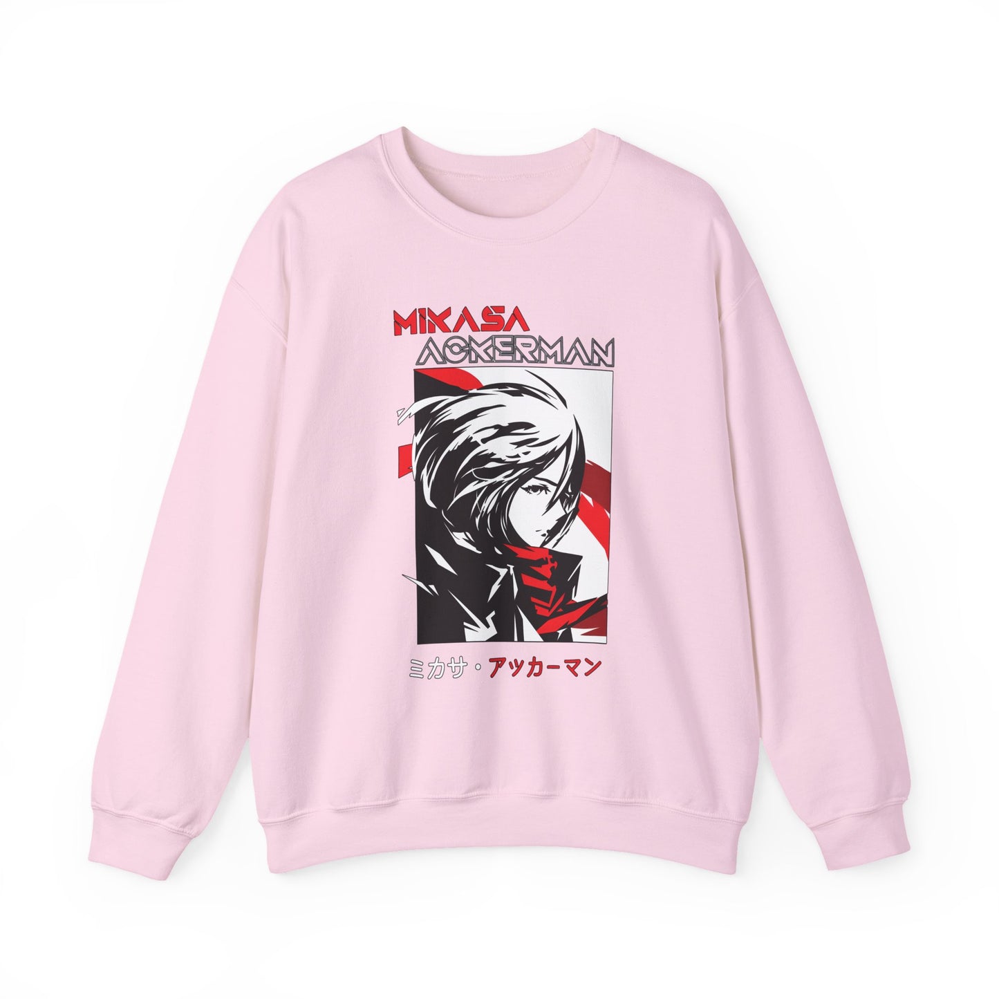 Mikasa Ackerman Sweatshirt – 100% Cotton Attack on Titan Anime Pullover for Fans