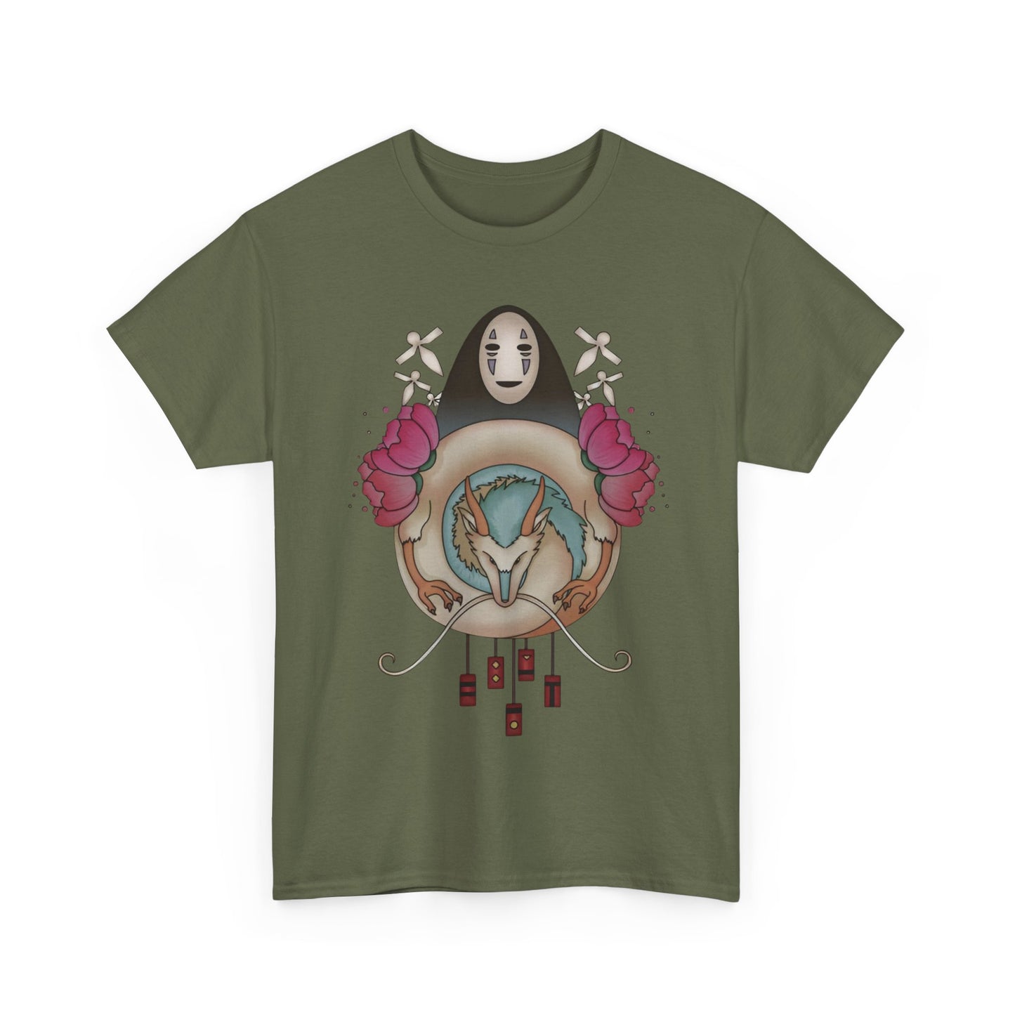 Spirited Away Decor T-Shirt 100% Cotton Studio Ghibli Anime Graphic Tee