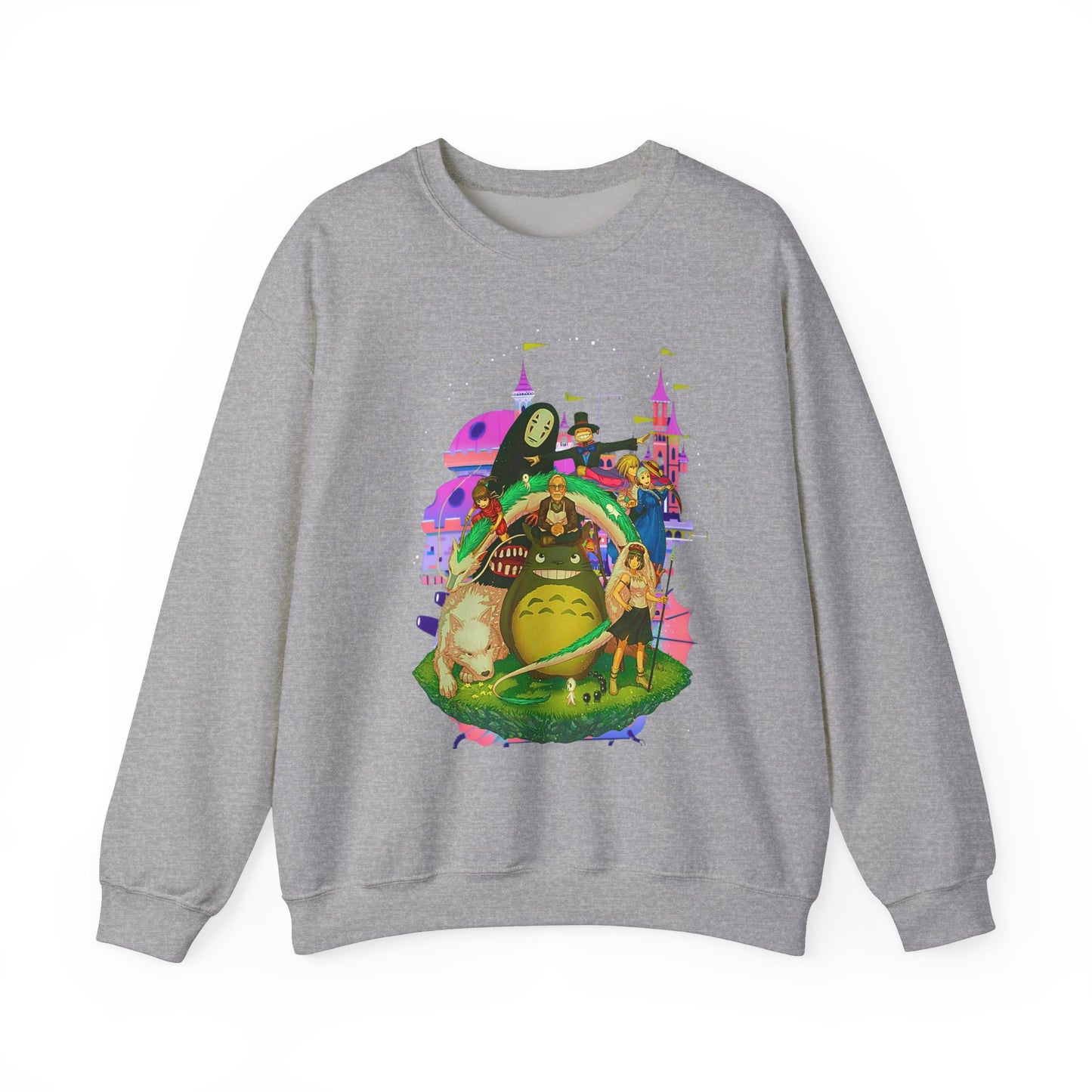 Hayao Miyazaki Characters Sweatshirt – 100% Cotton Studio Ghibli Anime Pullover