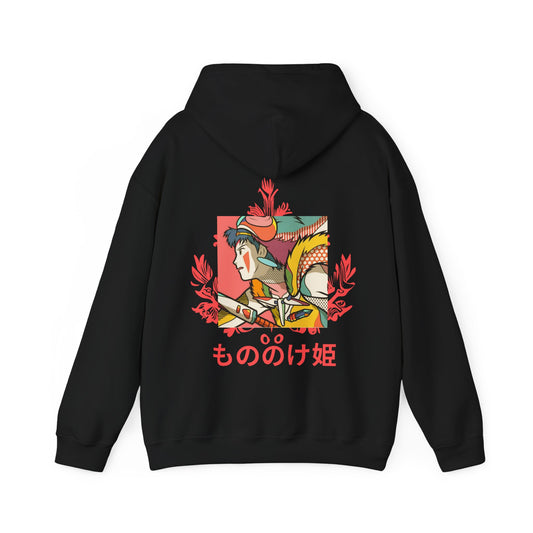 Princess Mononoke Hoodie with Back Print – 100% Cotton Studio Ghibli Inspired Pullover
