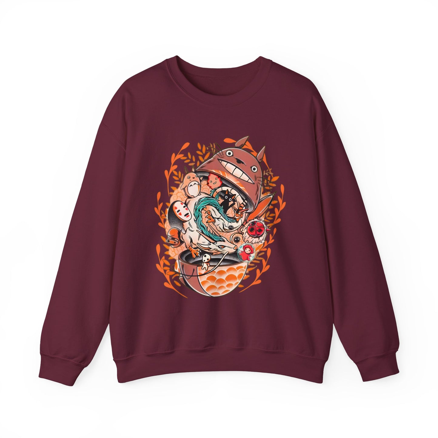 Totoro Matryoshka Ghibli Sweatshirt – Cozy 100% Cotton Anime Pullover for Studio Ghibli Fans