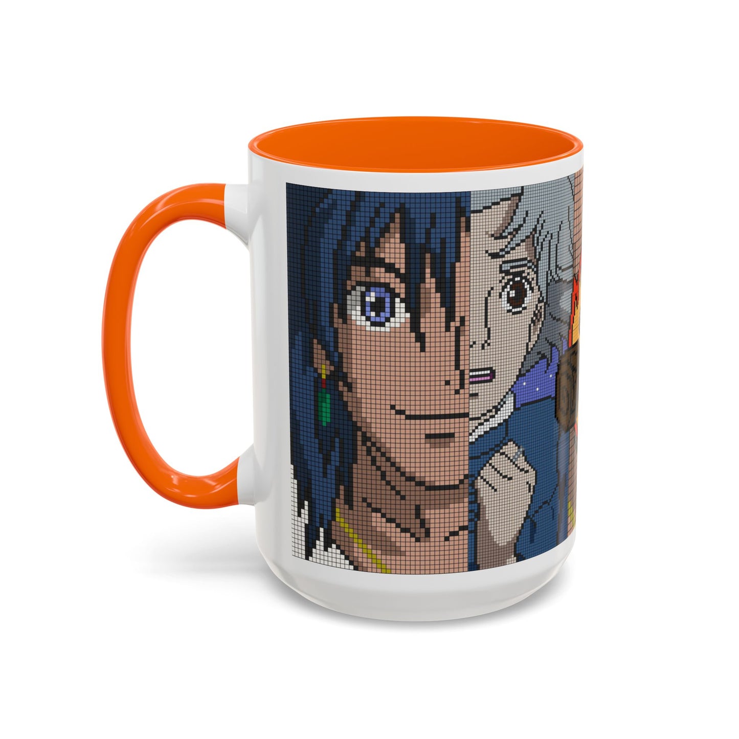 Howl's Moving Castle Pixel Accent Mug – Retro Anime Color Handle Cup 11oz & 15oz – Studio Ghibli Coffee Gift