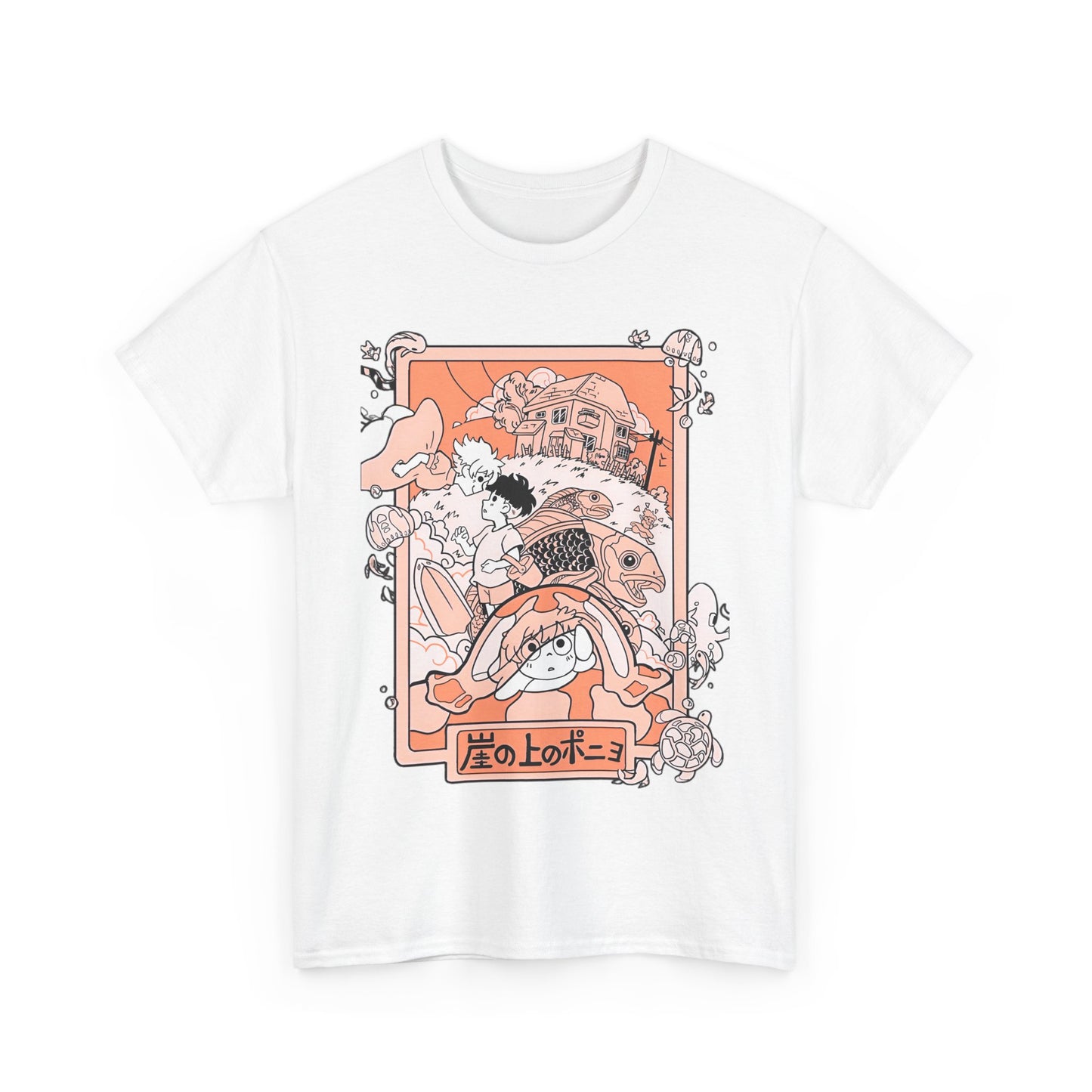 Ponyo Art T-Shirt – 100% Cotton Studio Ghibli Ocean Anime Tee