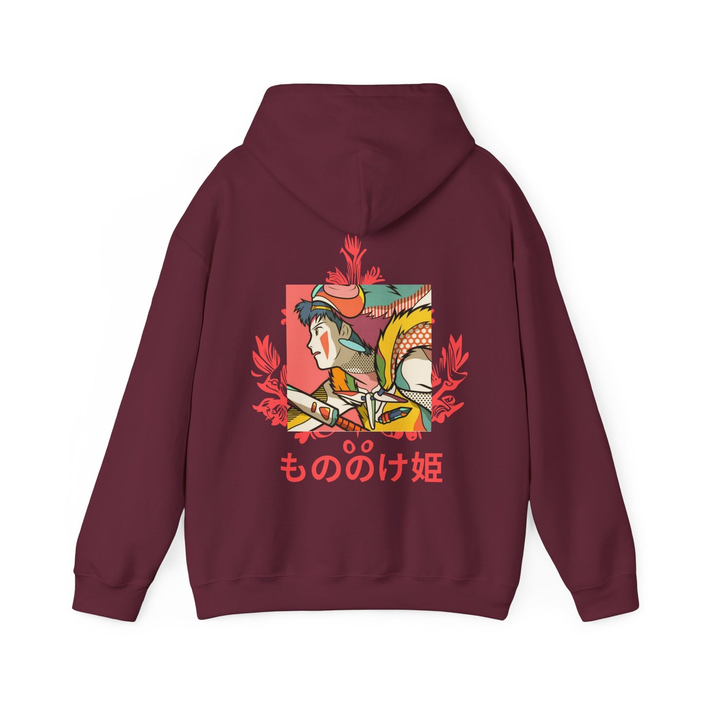 Princess Mononoke Hoodie with Back Print – 100% Cotton Studio Ghibli Inspired Pullover
