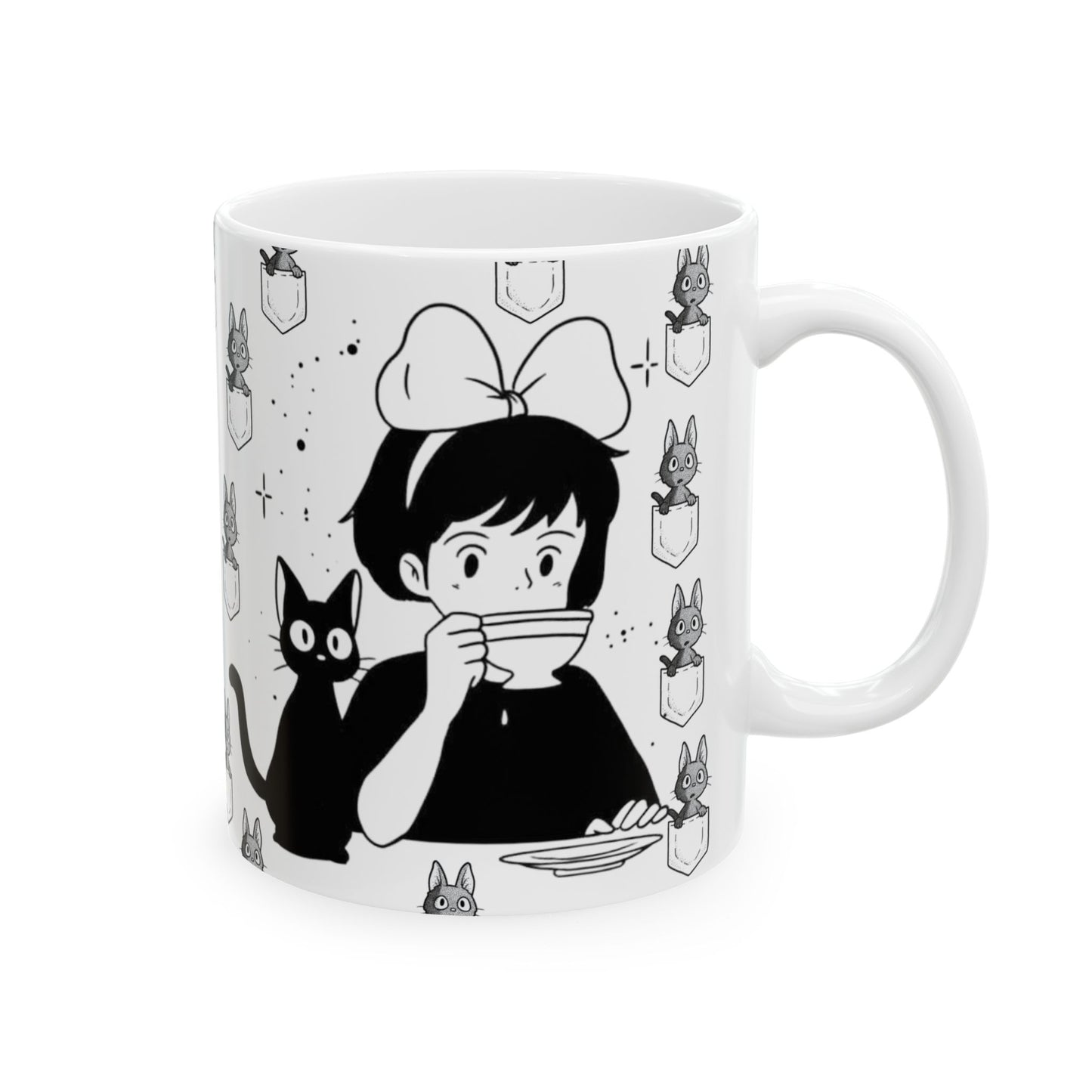 Kiki's Delivery Coffee Mug – Studio Ghibli Cup for Anime Lovers – 11oz & 15oz Ceramic Mug