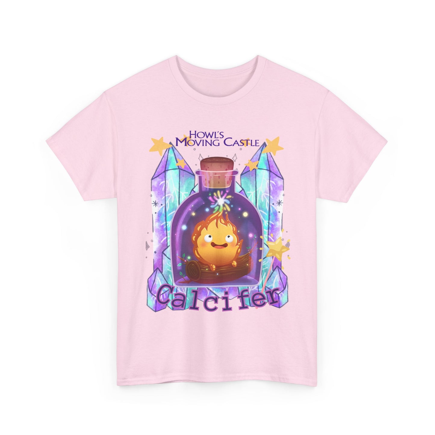 Howl's Moving Castle Calcifer T-Shirt 100% Cotton Studio Ghibli Tee