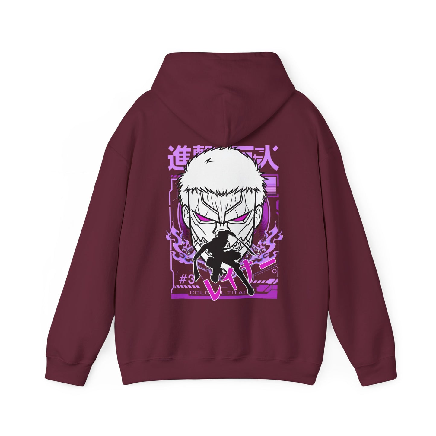 Reiner Braun Back Print Hoodie – 100% Cotton Attack on Titan Anime Sweatshirt