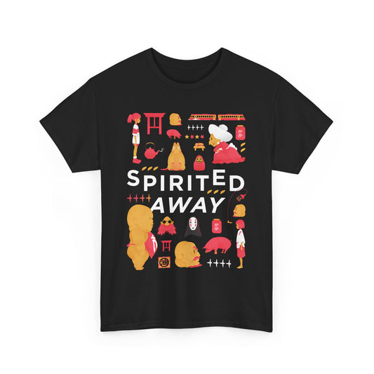 Spirited Away Sketch T-Shirt 100% Cotton | Studio Ghibli Anime Tee