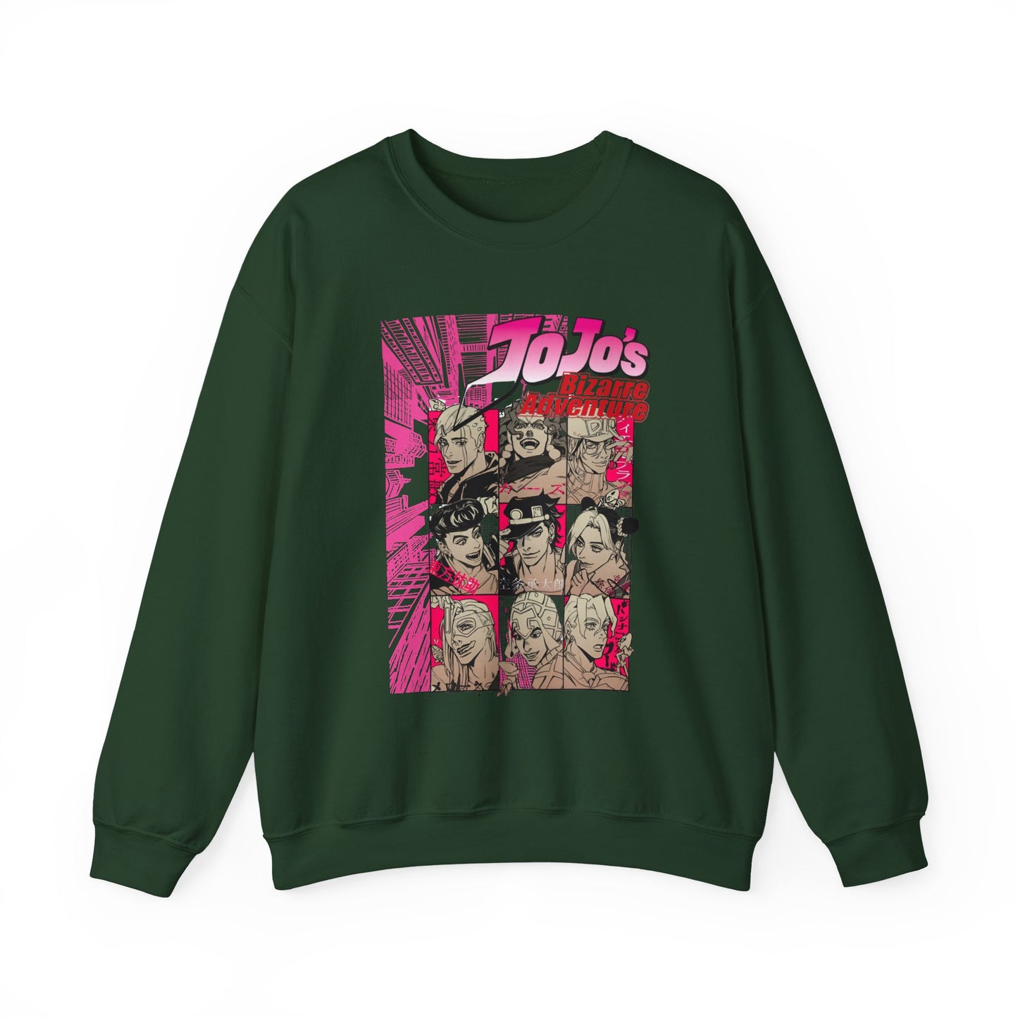 JoJo’s Bizarre Adventure Sweatshirt – 100% Cotton Anime Pullover Featuring Joestar & Stand Designs – Stylish Otaku Clothing