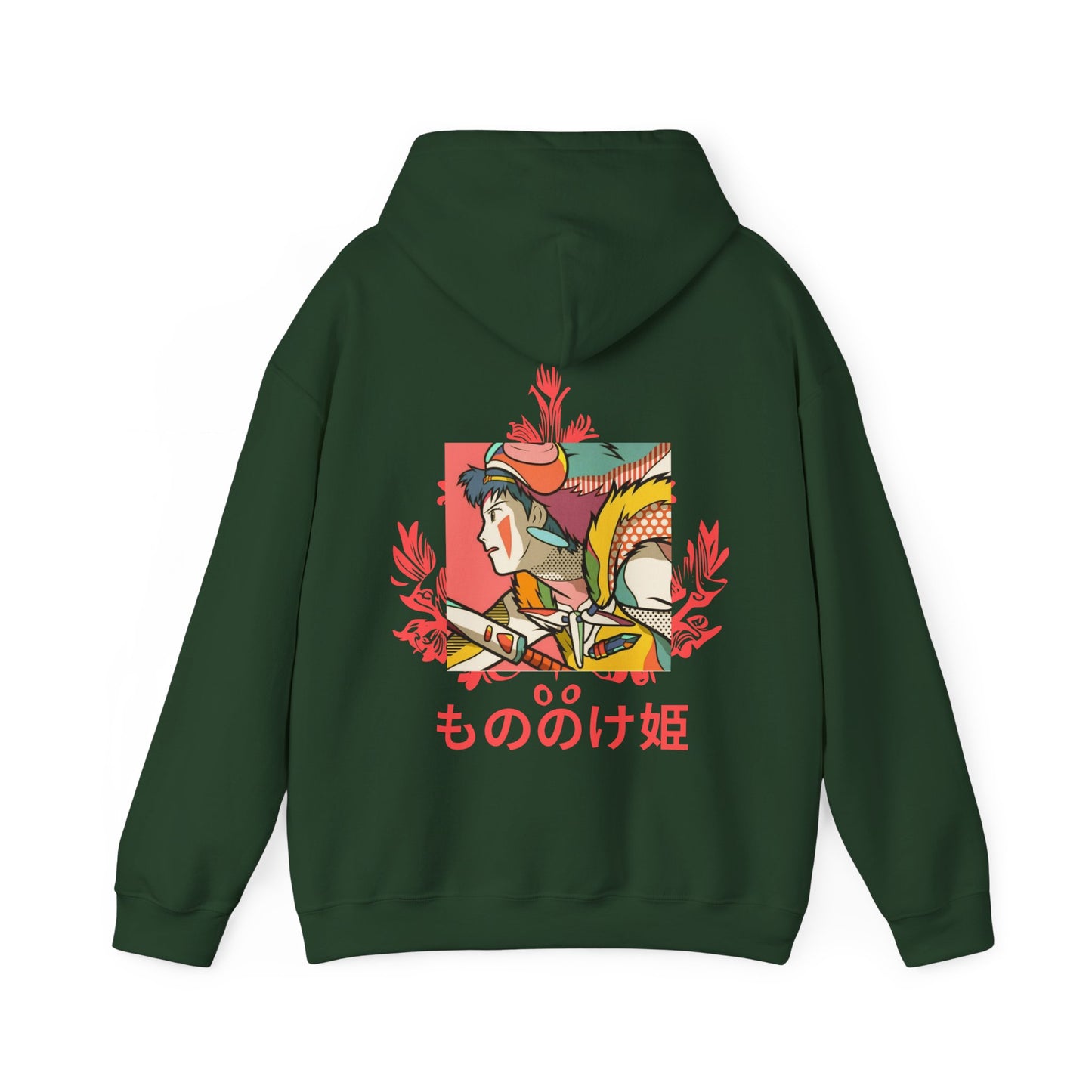 Princess Mononoke Hoodie with Back Print – 100% Cotton Studio Ghibli Inspired Pullover