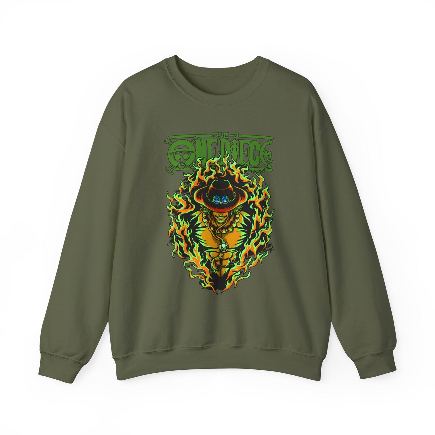 Portgas D. Ace One Piece Sweatshirt – 100% Cotton Anime Pullover for Fire Fist Fans