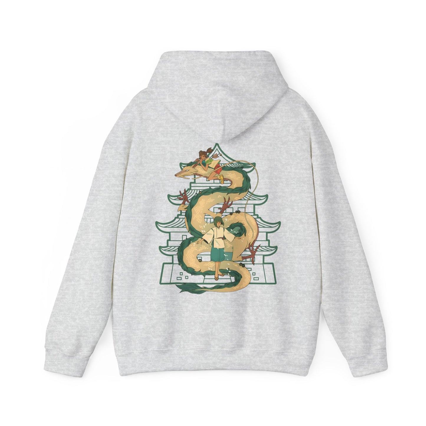 Haku Spirited Away Back Print Hoodie – 100% Cotton Studio Ghibli Anime Sweatshirt