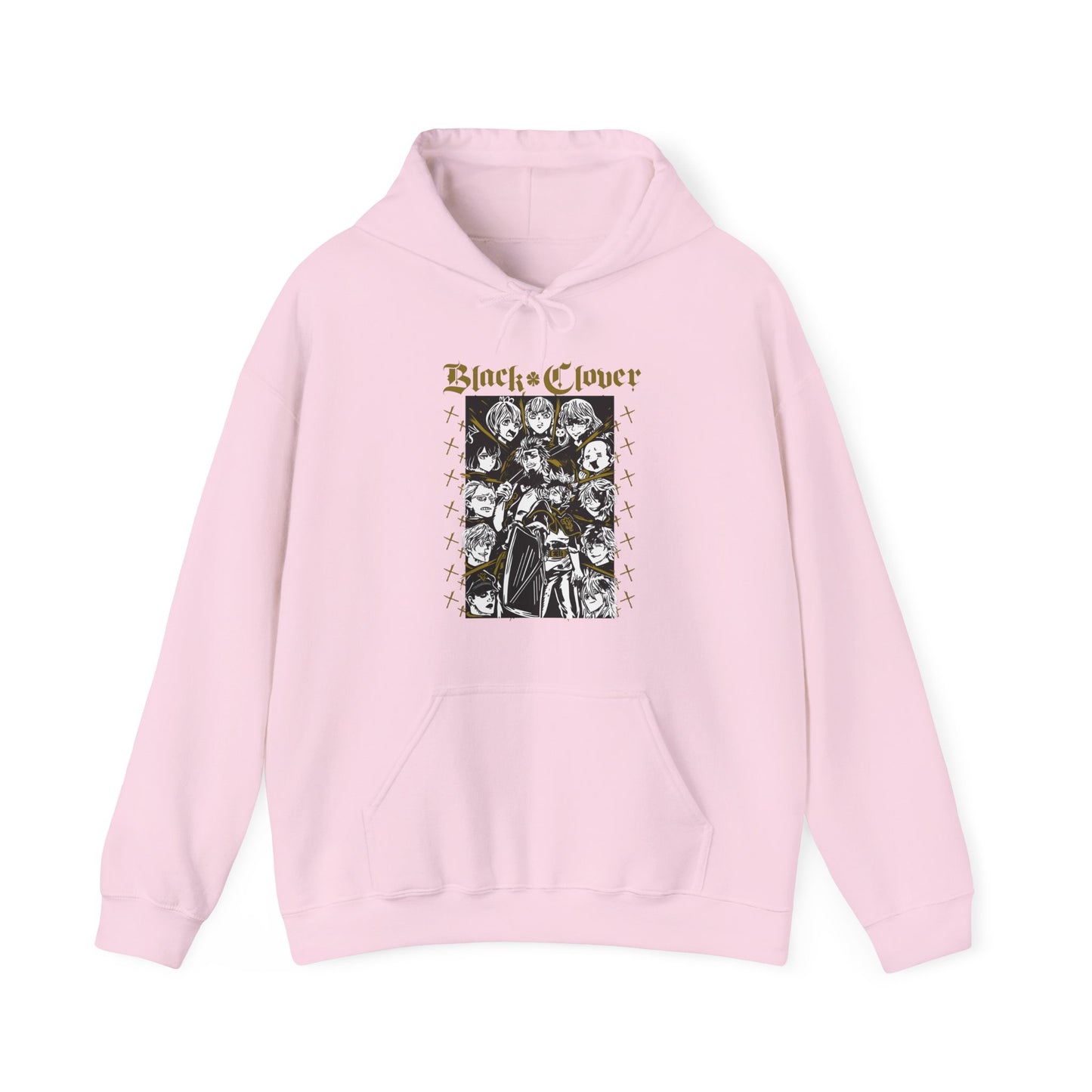 Black Clover Characters Hoodie – 100% Cotton Anime Hooded Sweatshirt – Asta Yuno Noelle Pullover for Fans