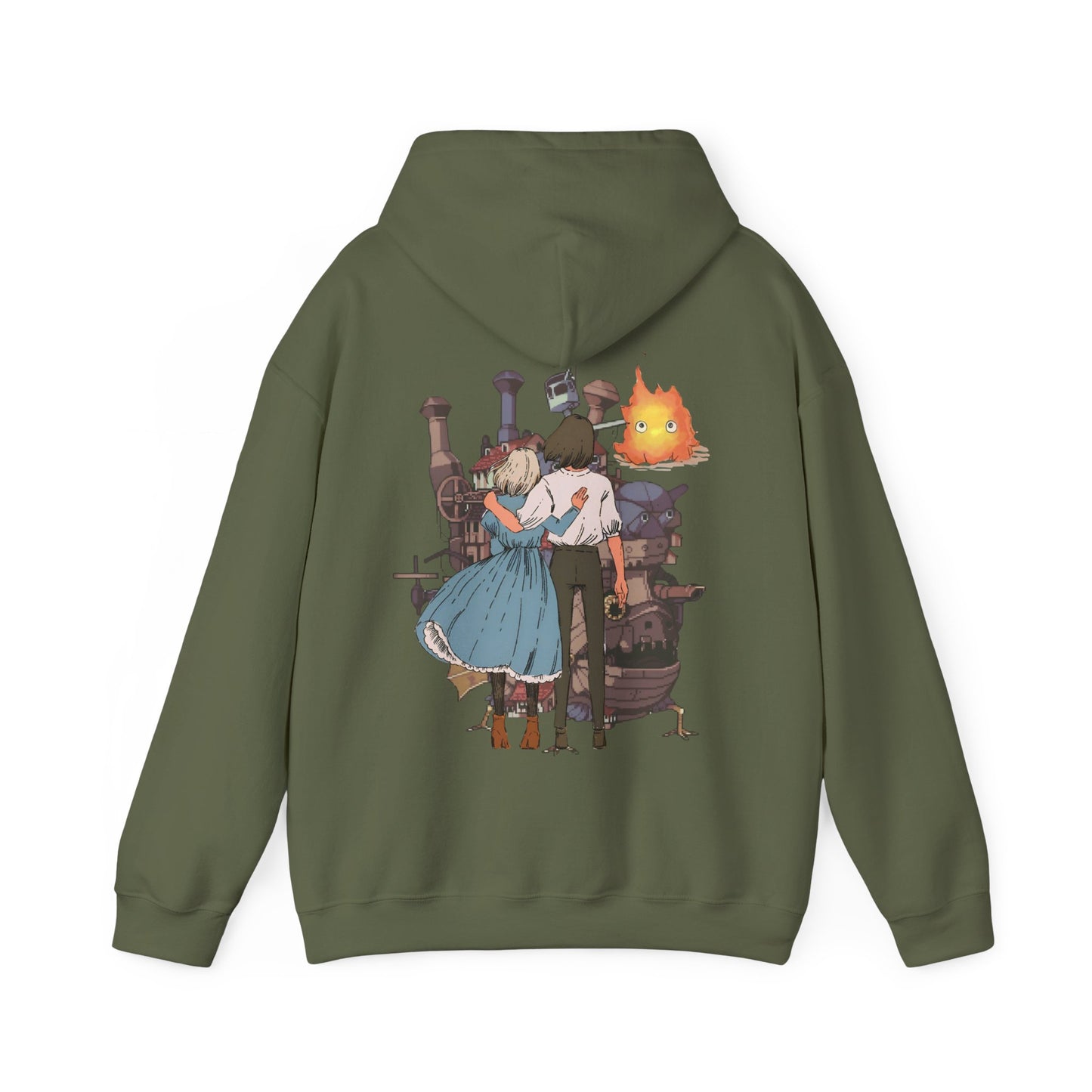 Howl's Moving Castle Love Back Print Hoodie – 100% Cotton Studio Ghibli Anime Sweatshirt