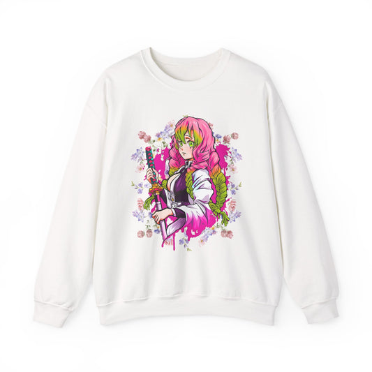 Mitsuri Kanroji Love Hashira Sweatshirt | 100% Cotton Demon Slayer Anime Pullover
