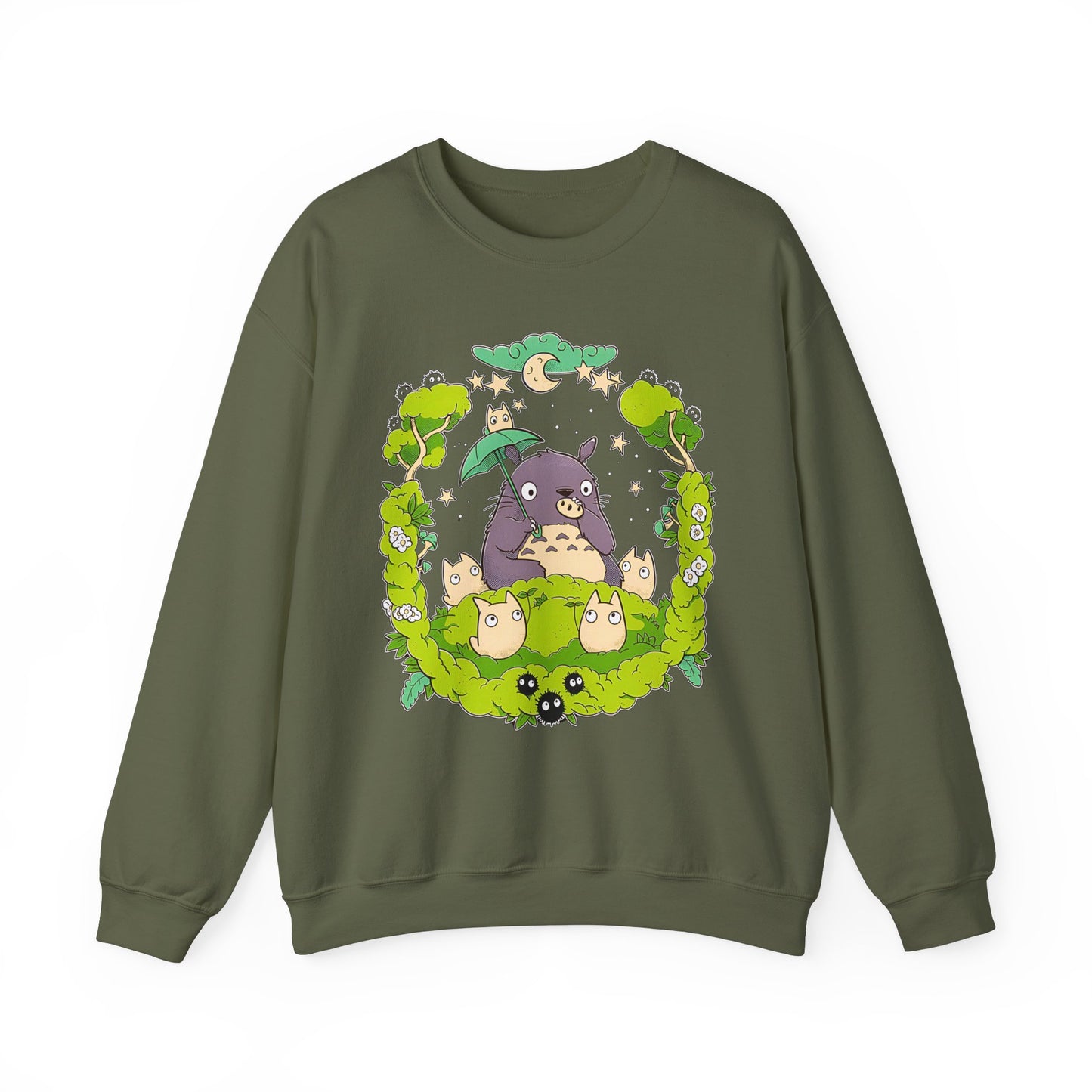 Totoro Forest Magic Sweatshirt – 100% Cotton Studio Ghibli Pullover Inspired by My Neighbor Totoro
