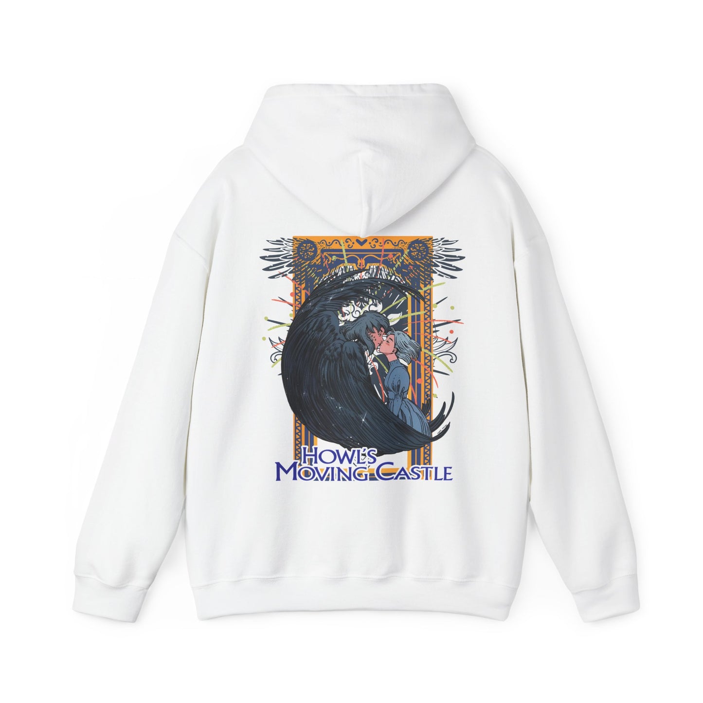 Howl’s Moving Castle Back Print Hoodie – 100% Cotton Studio Ghibli Sweatshirt for Anime Fans