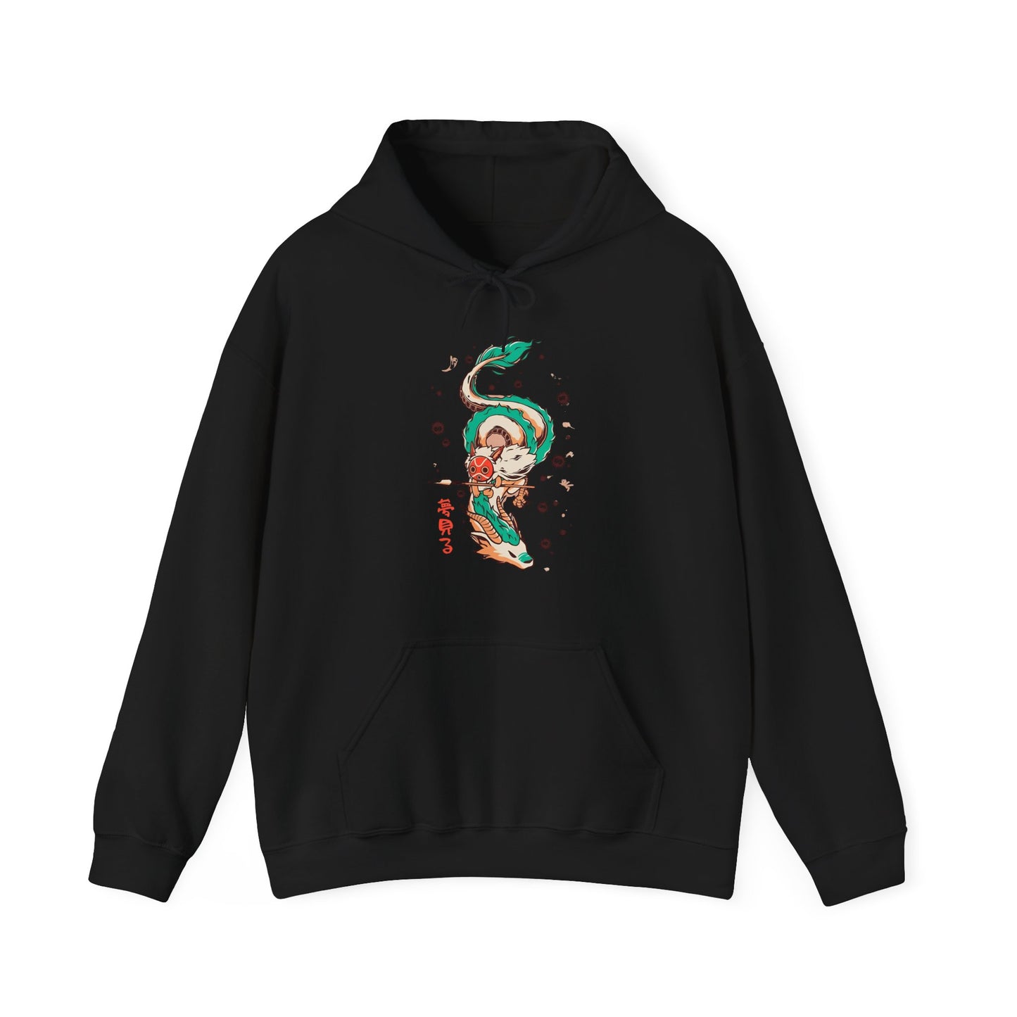 Haku and Princess Mononoke Hoodie – 100% Cotton Studio Ghibli Anime Hoodie for Fans