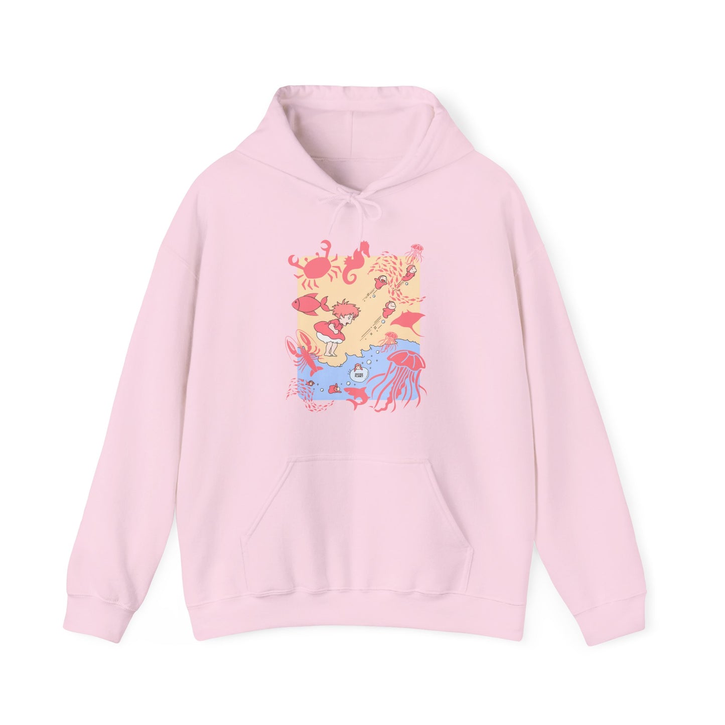 Ponyo Sea World Hoodie – 100% Cotton Studio Ghibli Ocean Anime Hoodie