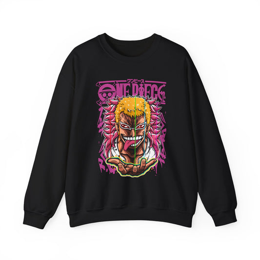 Donquixote Doflamingo Sweatshirt – One Piece 100% Cotton Pullover for Anime Fans