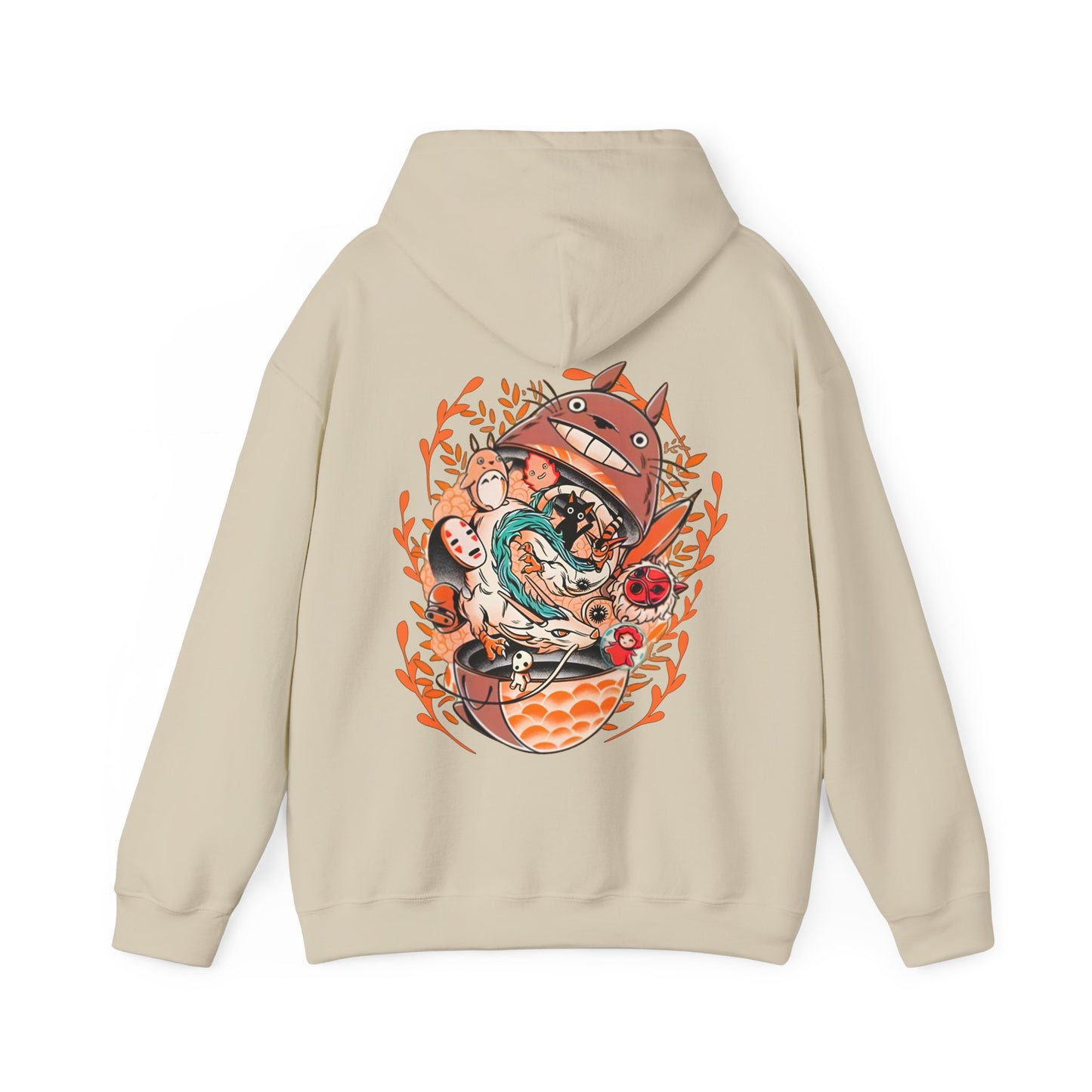 Totoro Matryoshka Back Print Hoodie – 100% Cotton Studio Ghibli Sweatshirt for Anime Fans
