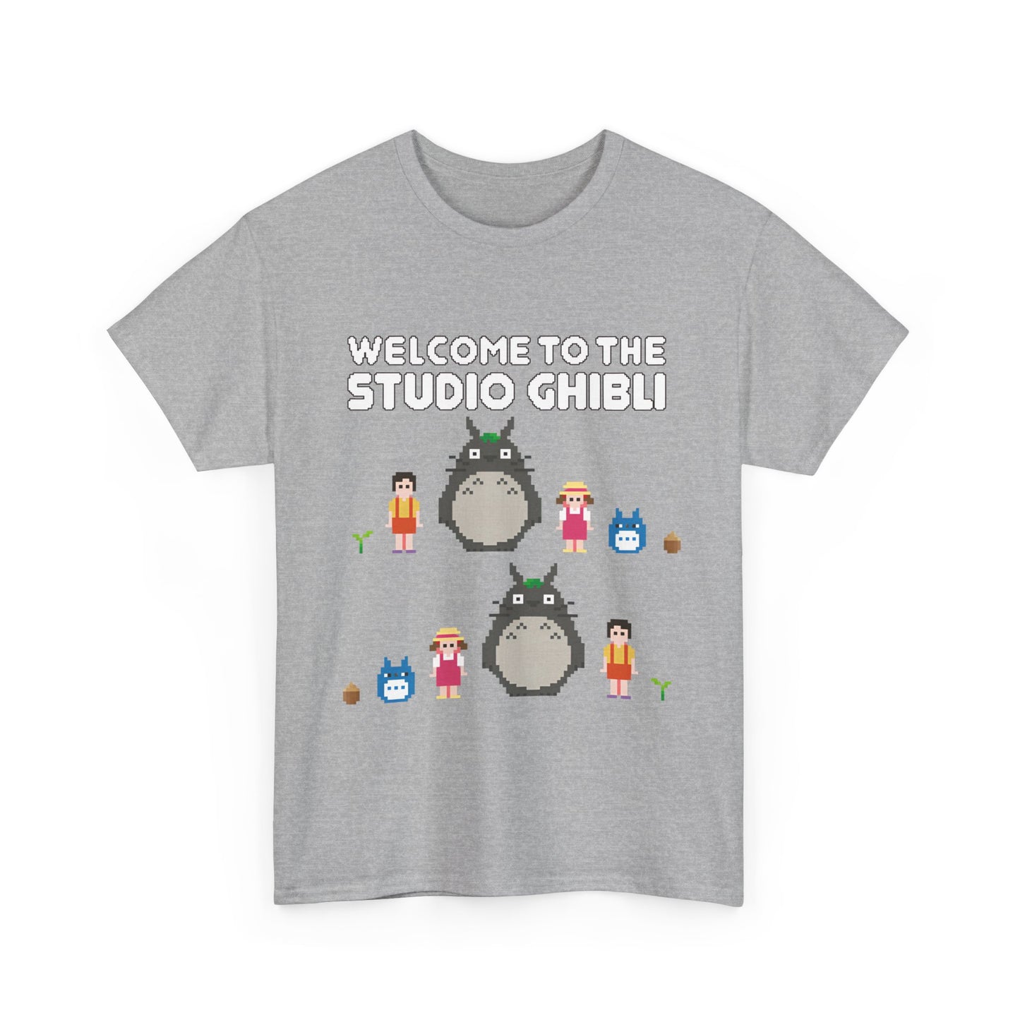 Totoro Pixel T-Shirt 100% Cotton | Studio Ghibli Anime Graphic Tee