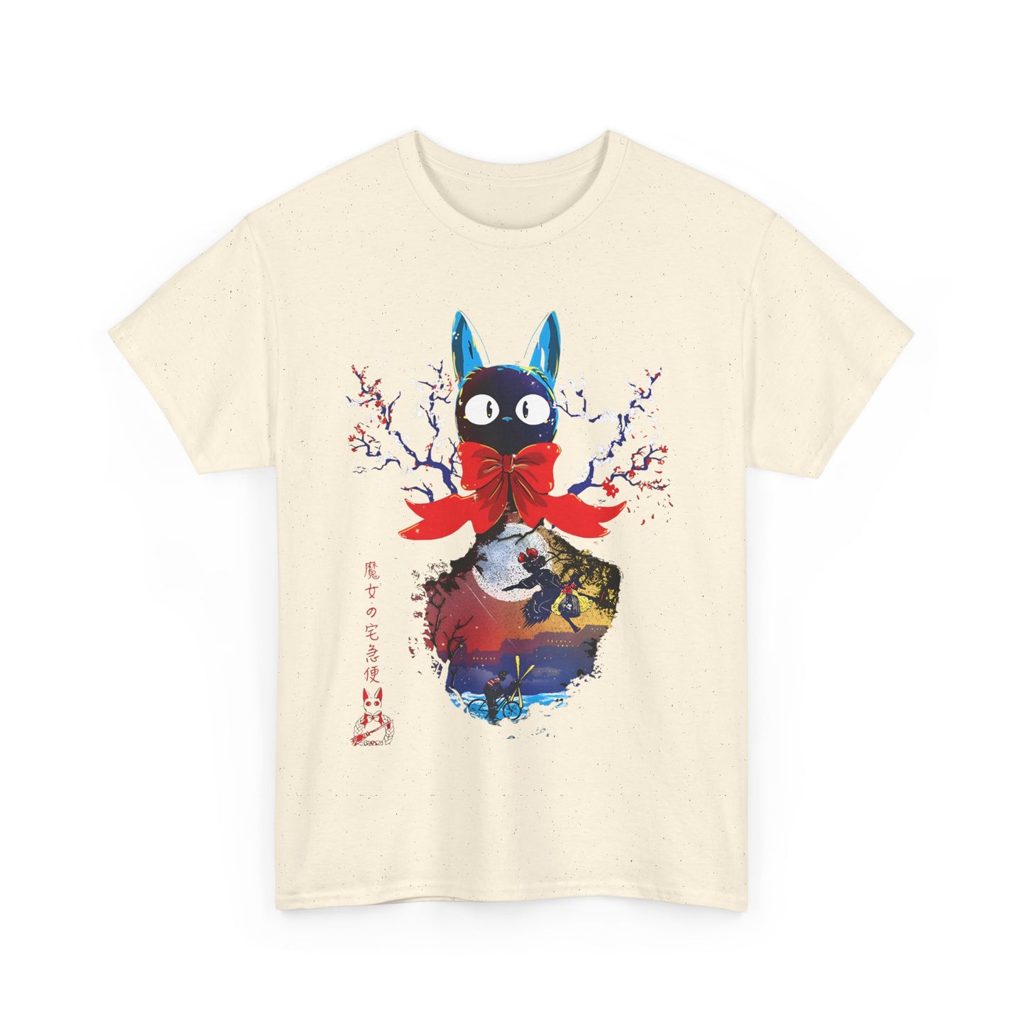 Kiki's Delivery Jiji Cat T-Shirt | 100% Cotton Studio Ghibli Tee