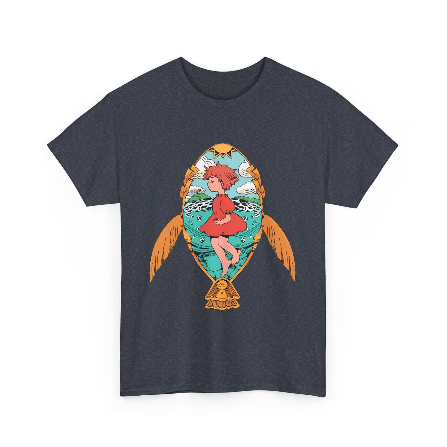 Ponyo Art T-Shirt – 100% Cotton Studio Ghibli Shirt for Anime Fans