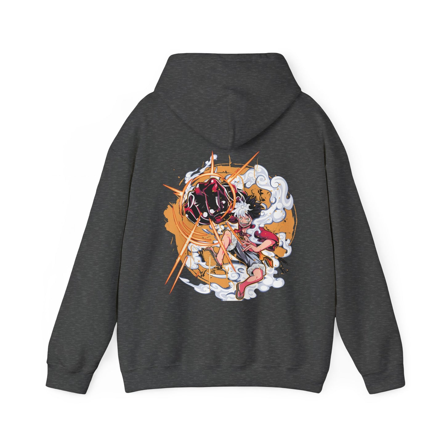 Power Luffy Back Print Hoodie – 100% Cotton One Piece Anime Pullover