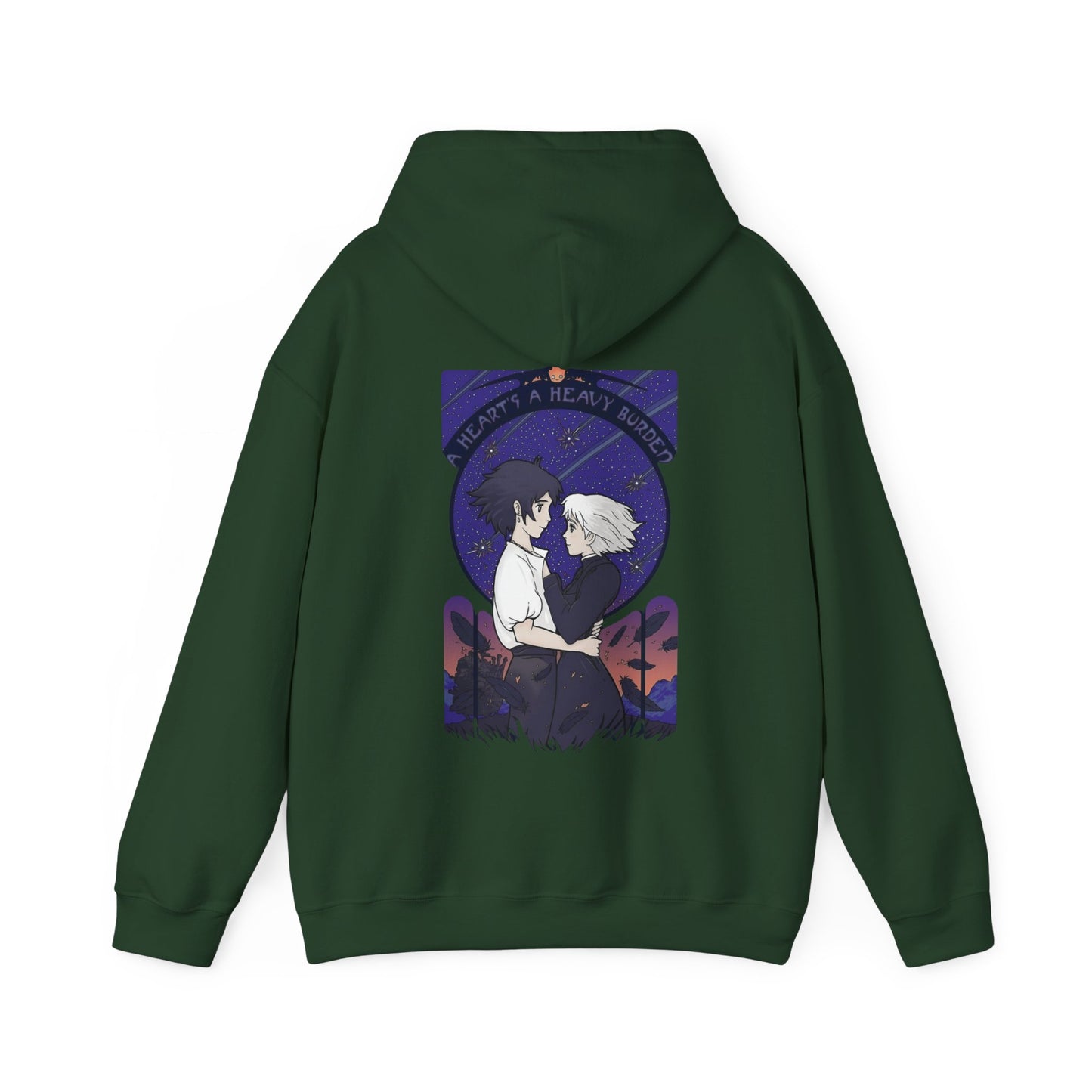 Howl and Sophie Couple Back Print Hoodie – 100% Cotton Studio Ghibli Hoodie from Howl’s Moving Castle